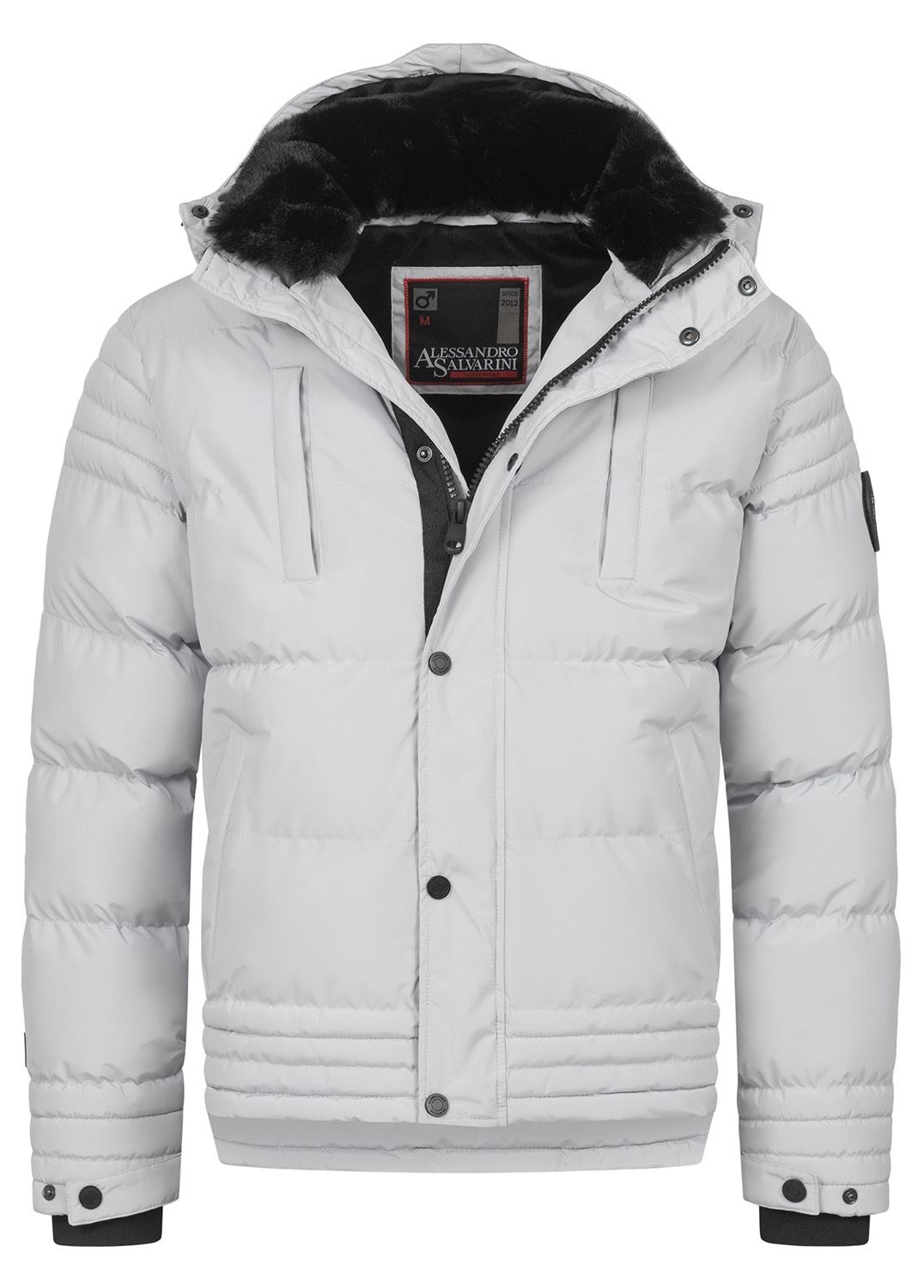 Alessandro Salvarini Winterjacke »ASFabiano«, mit warmem Teddyfell und abnehmbarer Kapuze