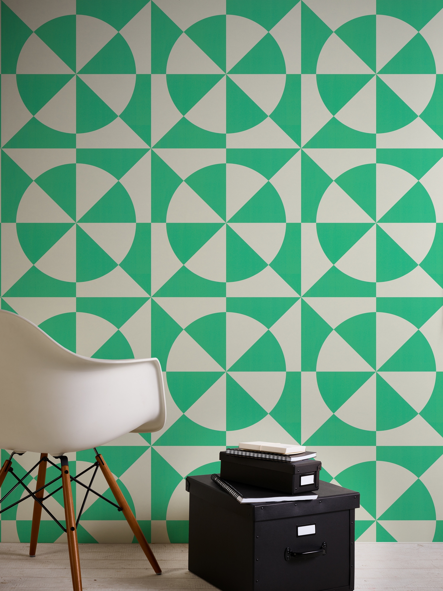 living walls "LIMITED – Pastell Geometrie" geometrisch minimalistisch leicht strukturiert Kreise und Segmente in sanfter minimalistischer Pastelloptik
