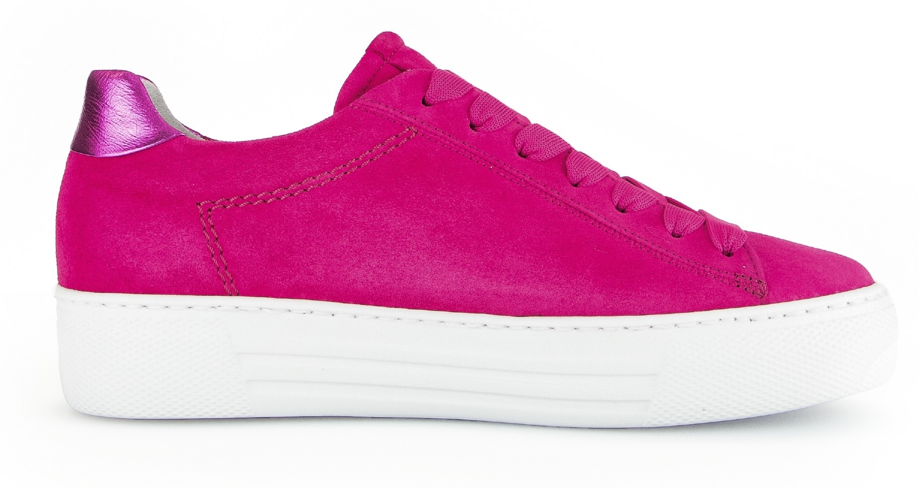 Gabor Plateausneaker »FLORENZ«, Freizeitschuh, Halbschuh, Schnürschuh mit dezenten Ziernähten