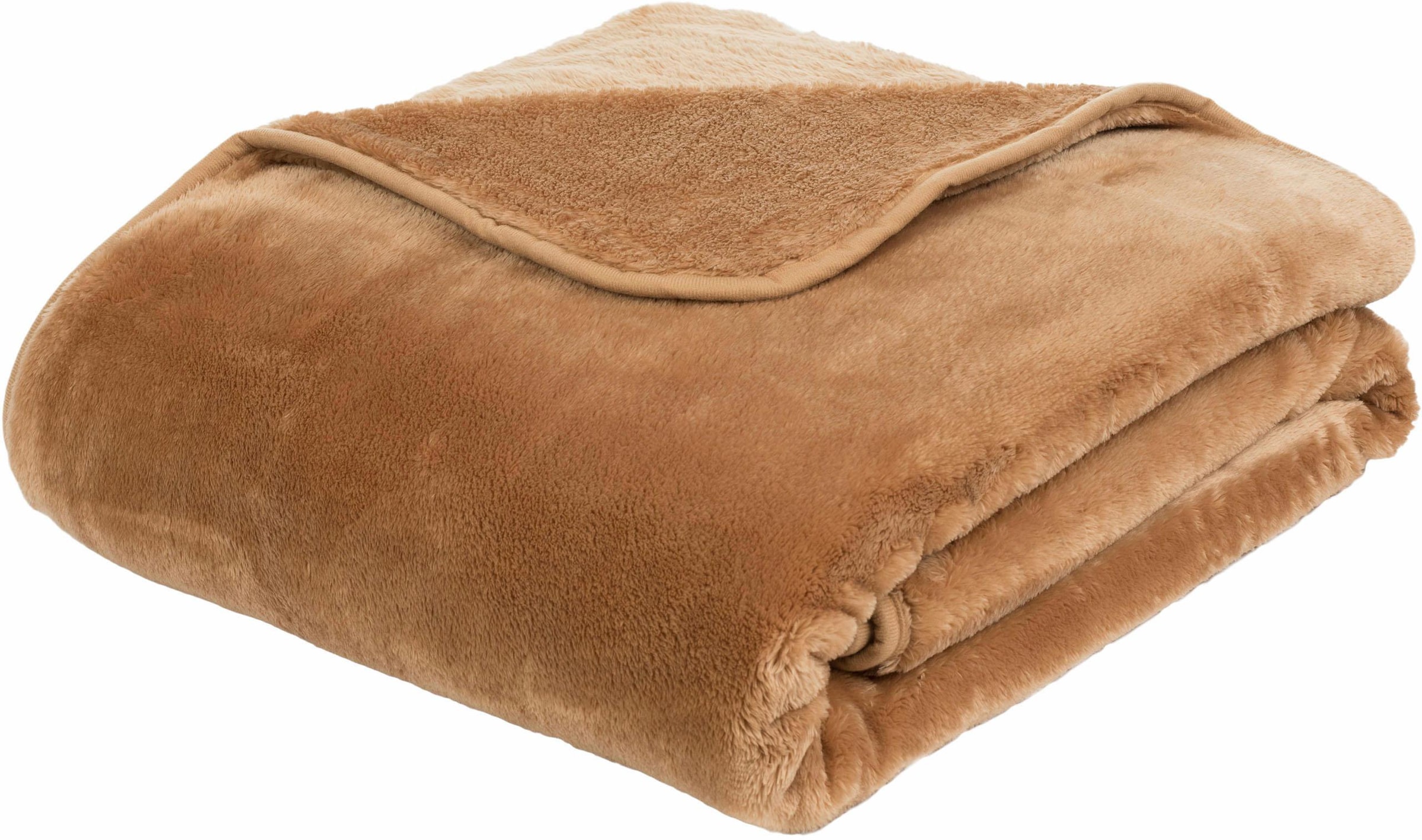 Wohndecke GÖZZE, B:180cm L:220cm, gelb, Polyester, Wohndecken, "Premium Cashmere Feeling", mit premium Cashmere Feeling, Kuscheldecke