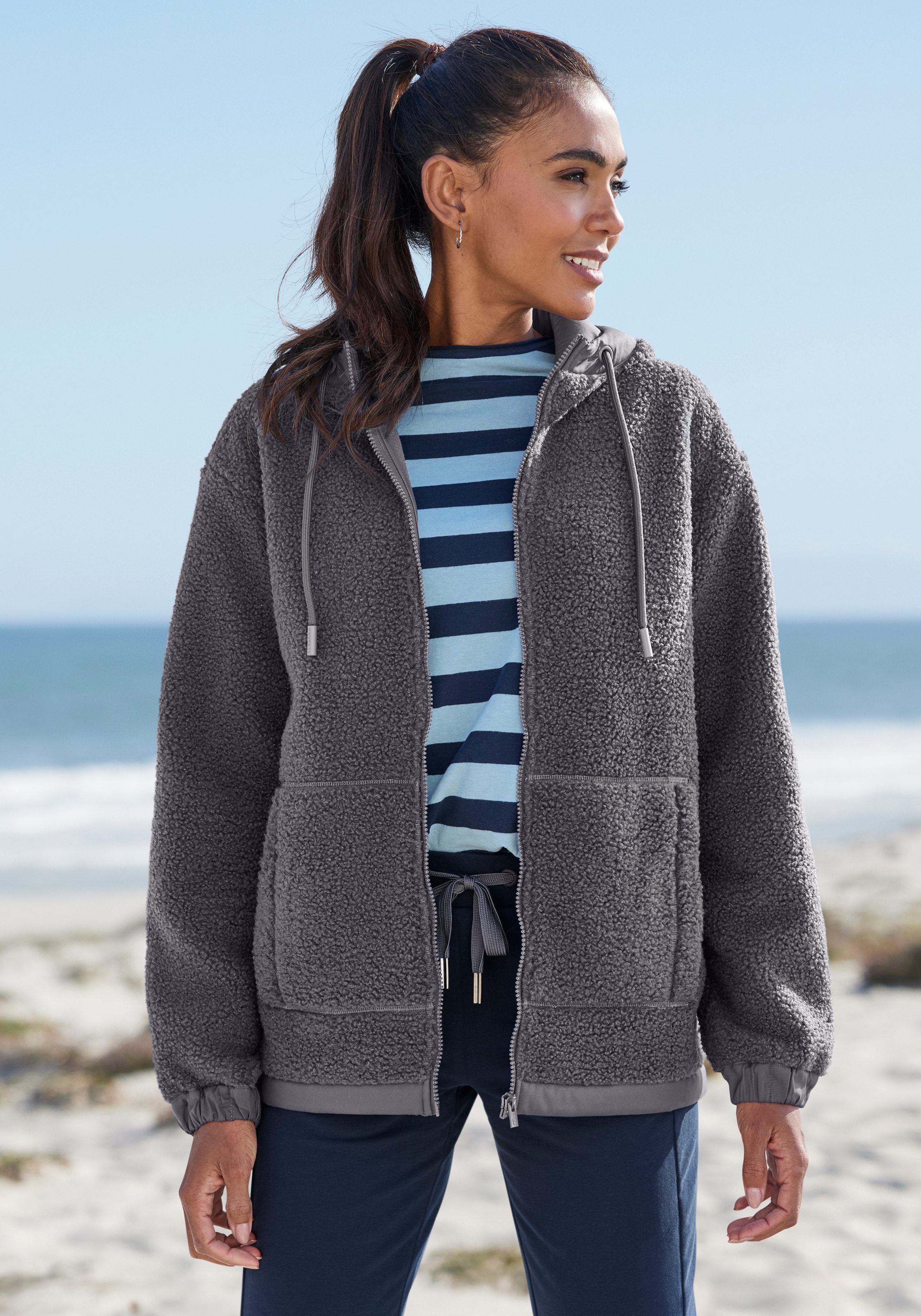 Elbsand Fleecejacke, mit Kapuze, mit Kapuze günstig online kaufen