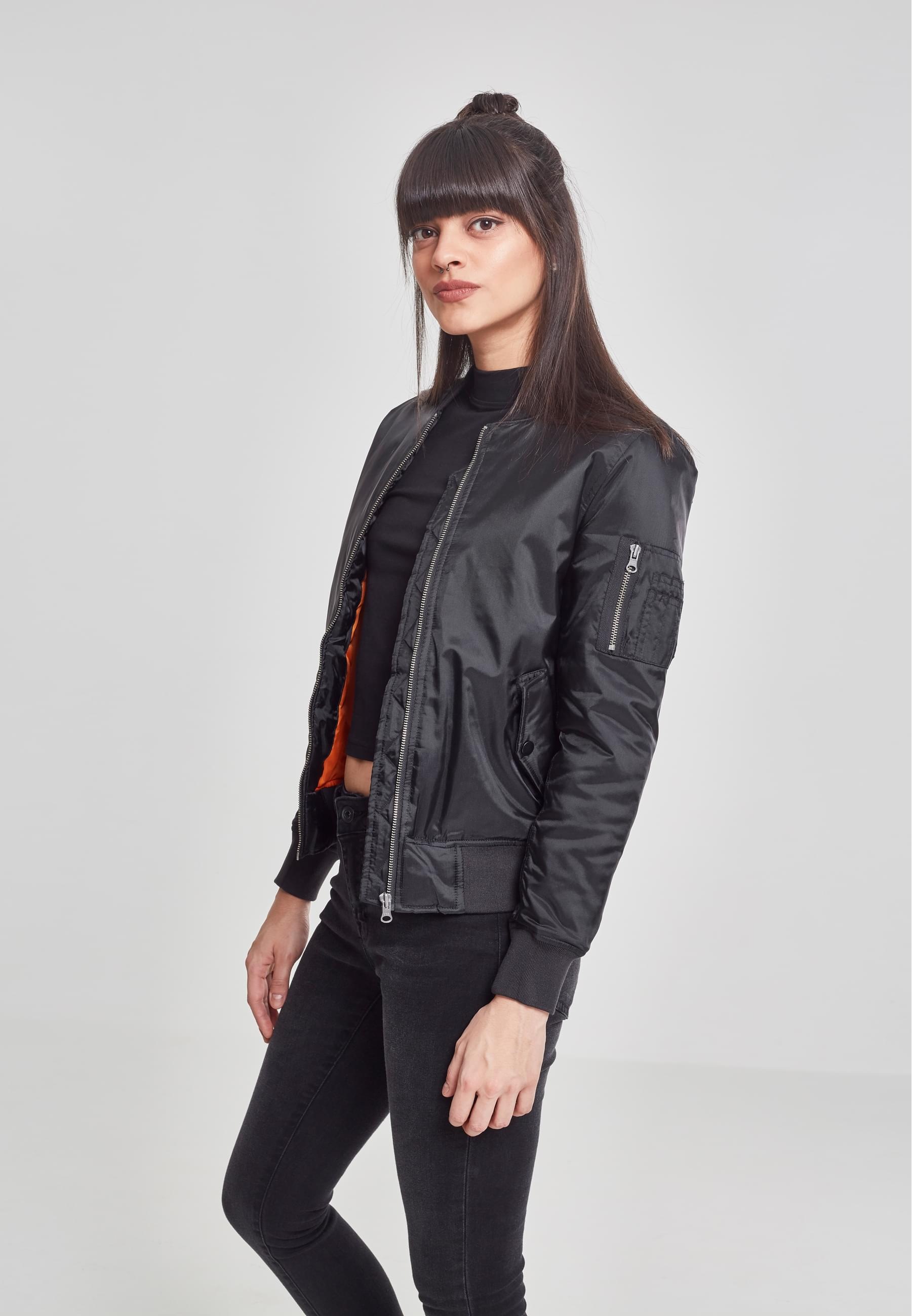 URBAN CLASSICS Allwetterjacke »Urban Classics Damen Ladies Basic Bomber Jacket«, (1 St.), ohne Kapuze