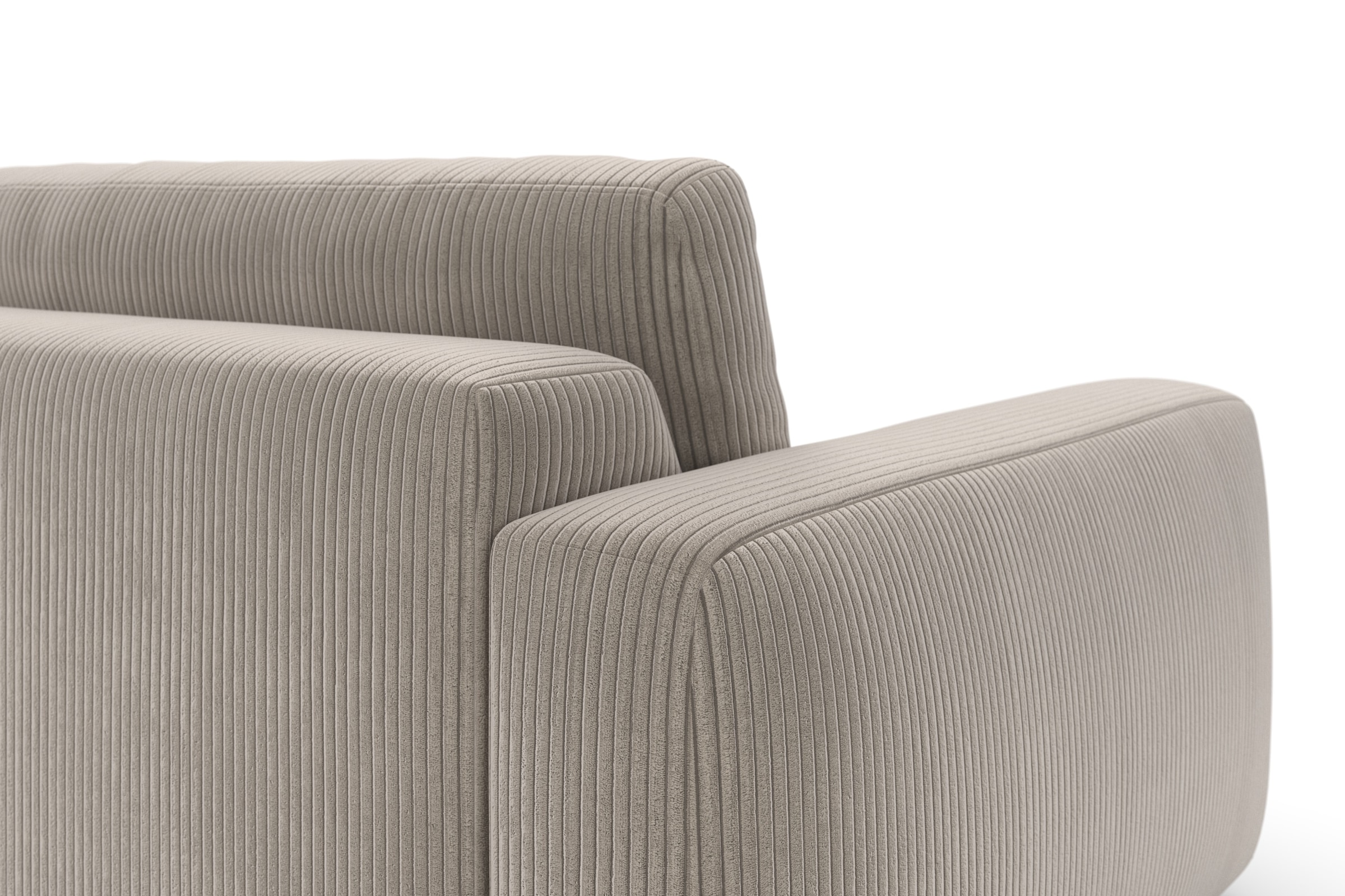 TRENDMANUFAKTUR Big-Sofa »Bourbon«, (2 St.), mit extra hohem Sitzkomfort, in trendigem Cord Stoff erhältlich