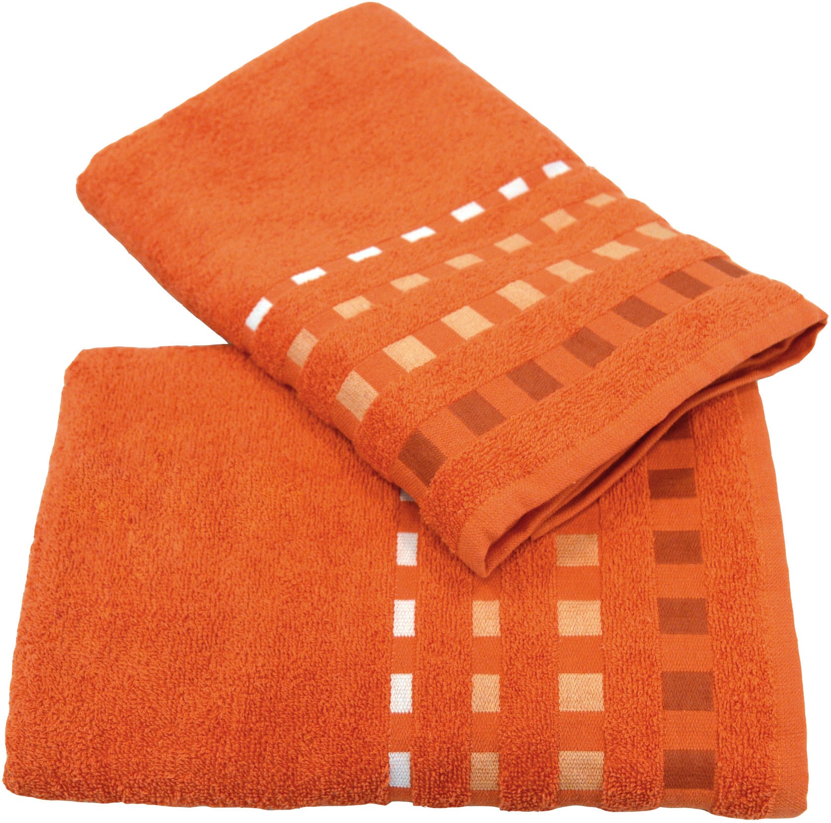 KiNZLER Handtuch Set »Kreta«, Uni Farben, BAUR 4 100% oder mit 2, tlg., 8-teiliges als | Set, Baumwolle, 4 Walkfrottee, Set Bordüre