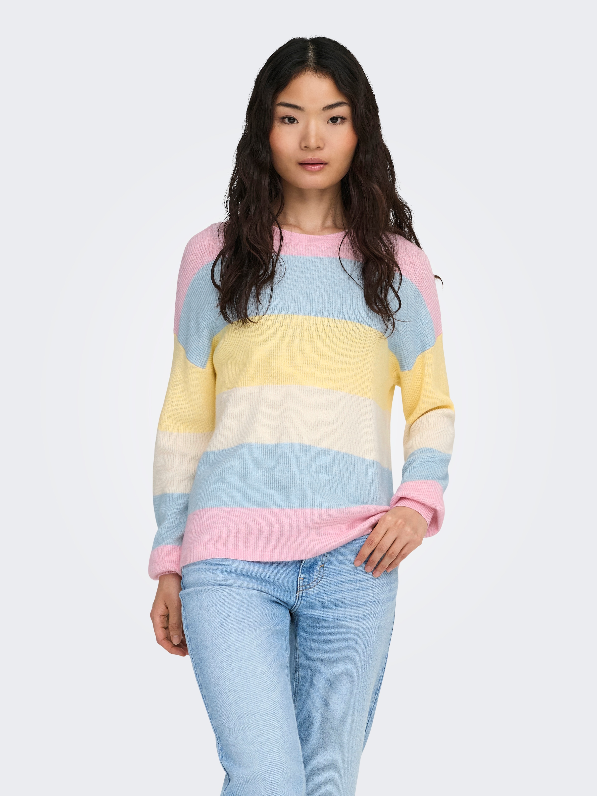 ONLY Strickpullover "ONLATIA L/S STRIPE PULLOVER KNT NOOS" günstig online kaufen