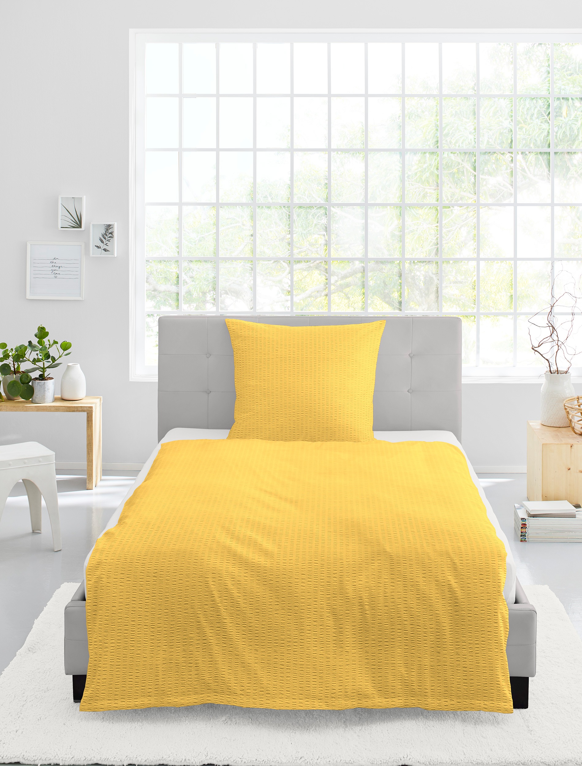 BIERBAUM Bettwäsche "Chic Uni" 2 Stk. Schickes Unidesign: Modern und elegant für jedes Schlafzimmer
