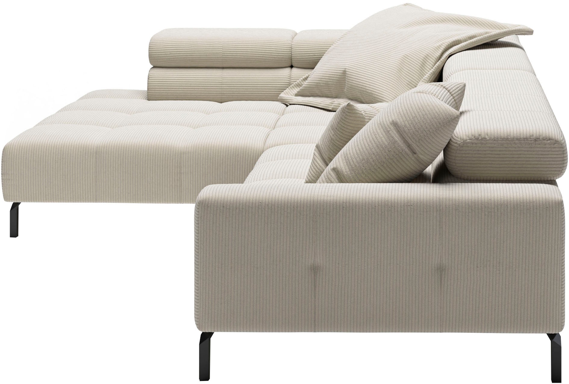 Places of Style Ecksofa »Claya, L-Form, incl. Kopfteilverstellung, Breite 311 cm«, wahlweise elektrischer Sitzvorzug