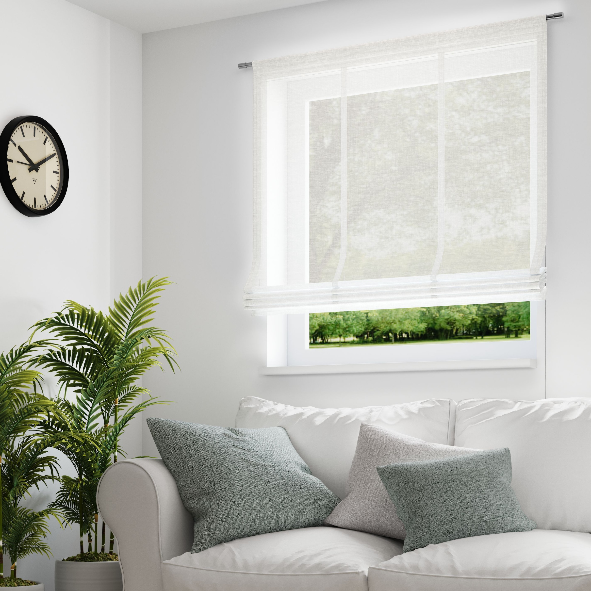 Neutex for you Raffrollo "ALLURE" mit Klettband freihängend dezent natürlic günstig online kaufen