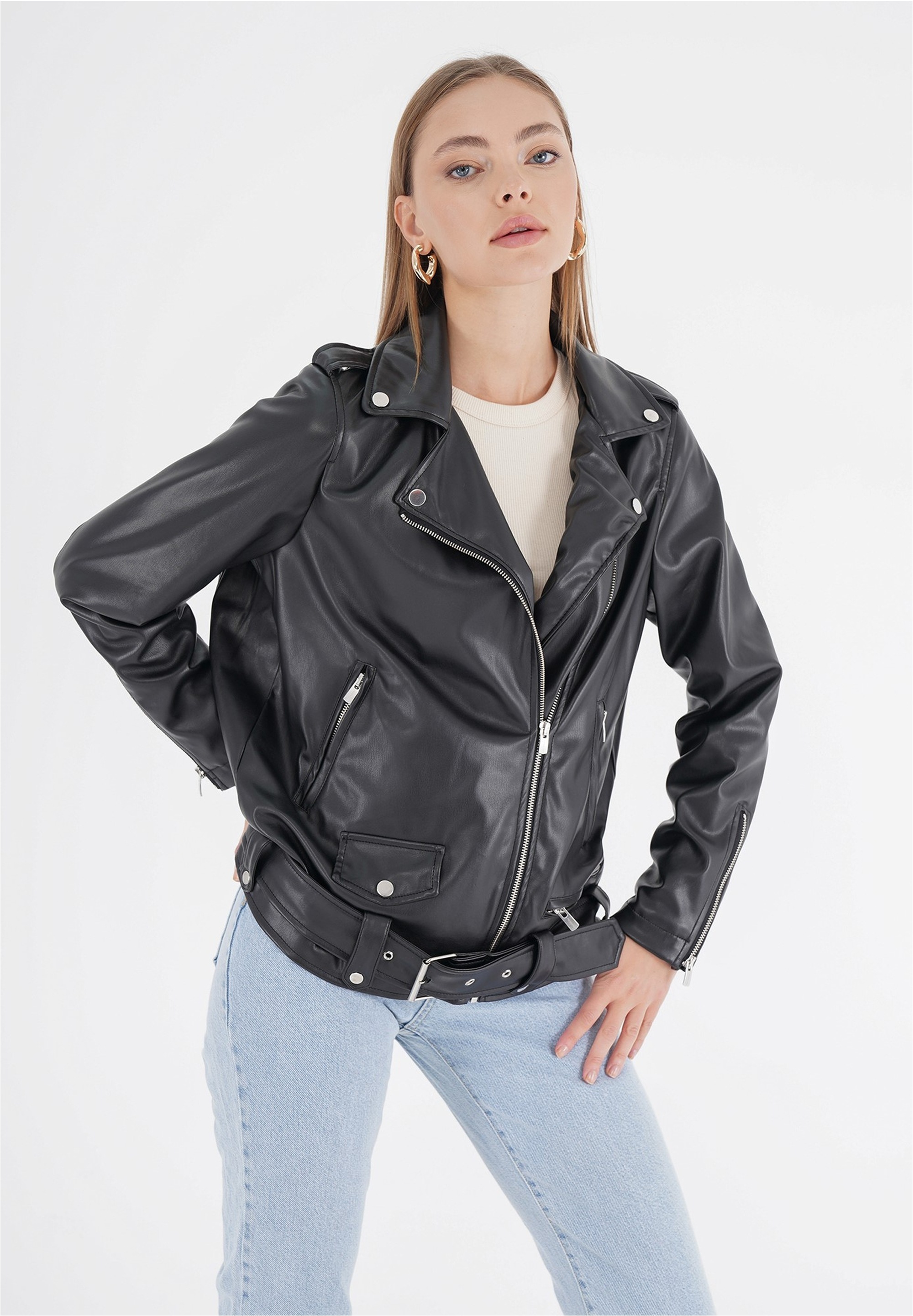 freshlions Lederimitatjacke "Nela", (1 St.), in angesagter Kunstleder-Optik günstig online kaufen