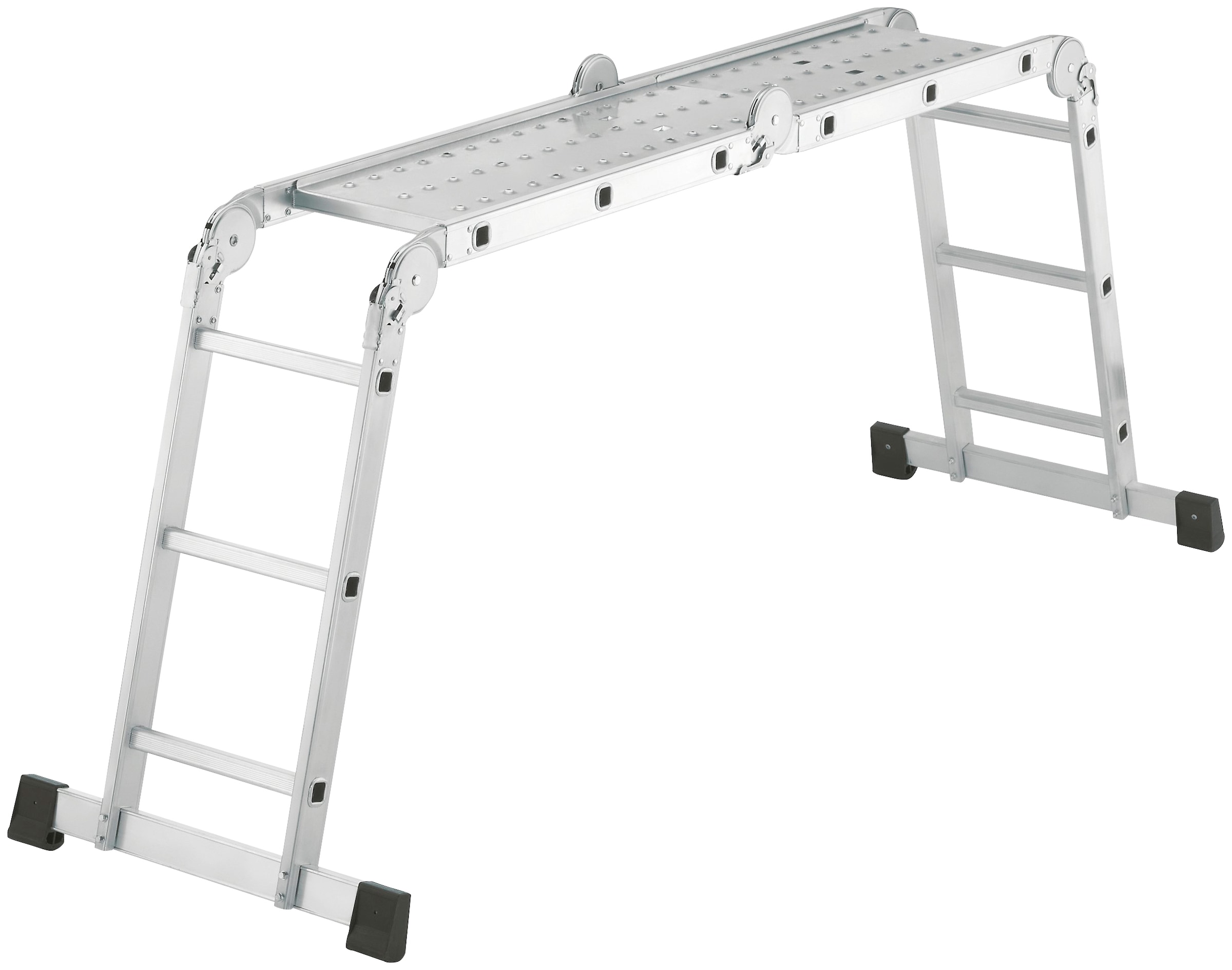 Hailo Gelenkleiter "M60", Aluminium-Universalleiter 4x3 Sprossen