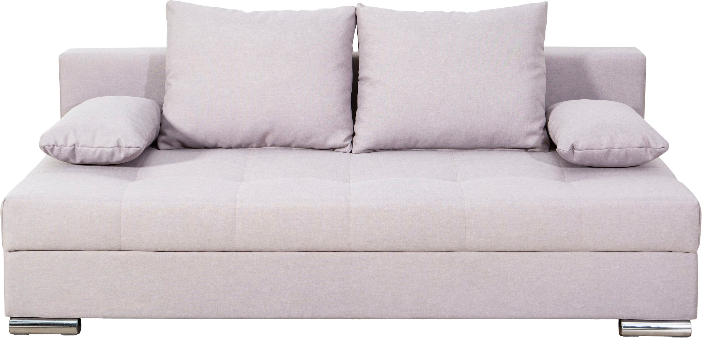 COLLECTION AB Schlafsofa »Tania mit Bettfunktion und Bettkasten«, komfortabler Sitzkomfort: Federkern-Polsterung, inklusive Rückenkissen