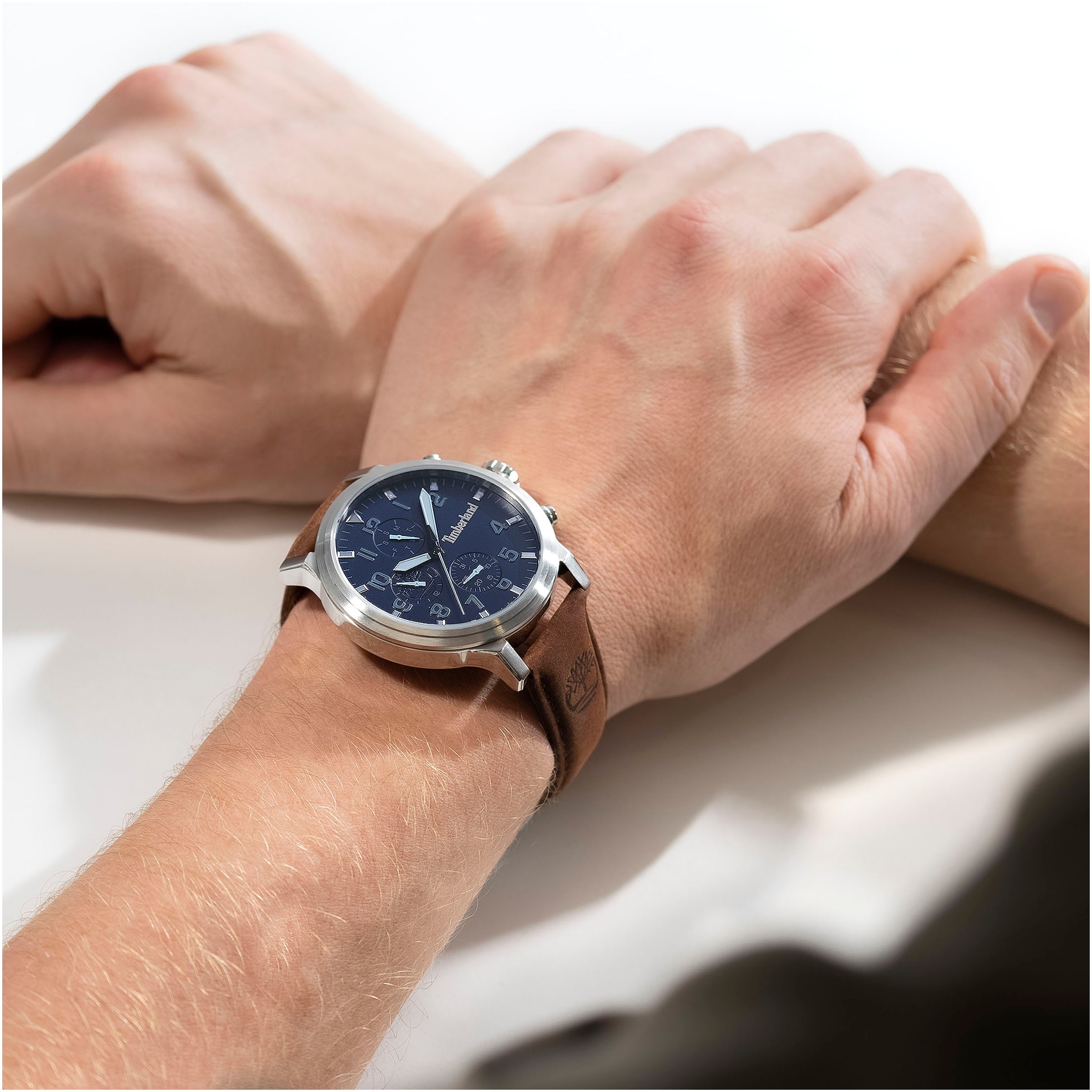 Timberland Multifunktionsuhr »DRISCOLL«, Armbanduhr, Quarzuhr, Herrenuhr, Datum, Lederarmband
