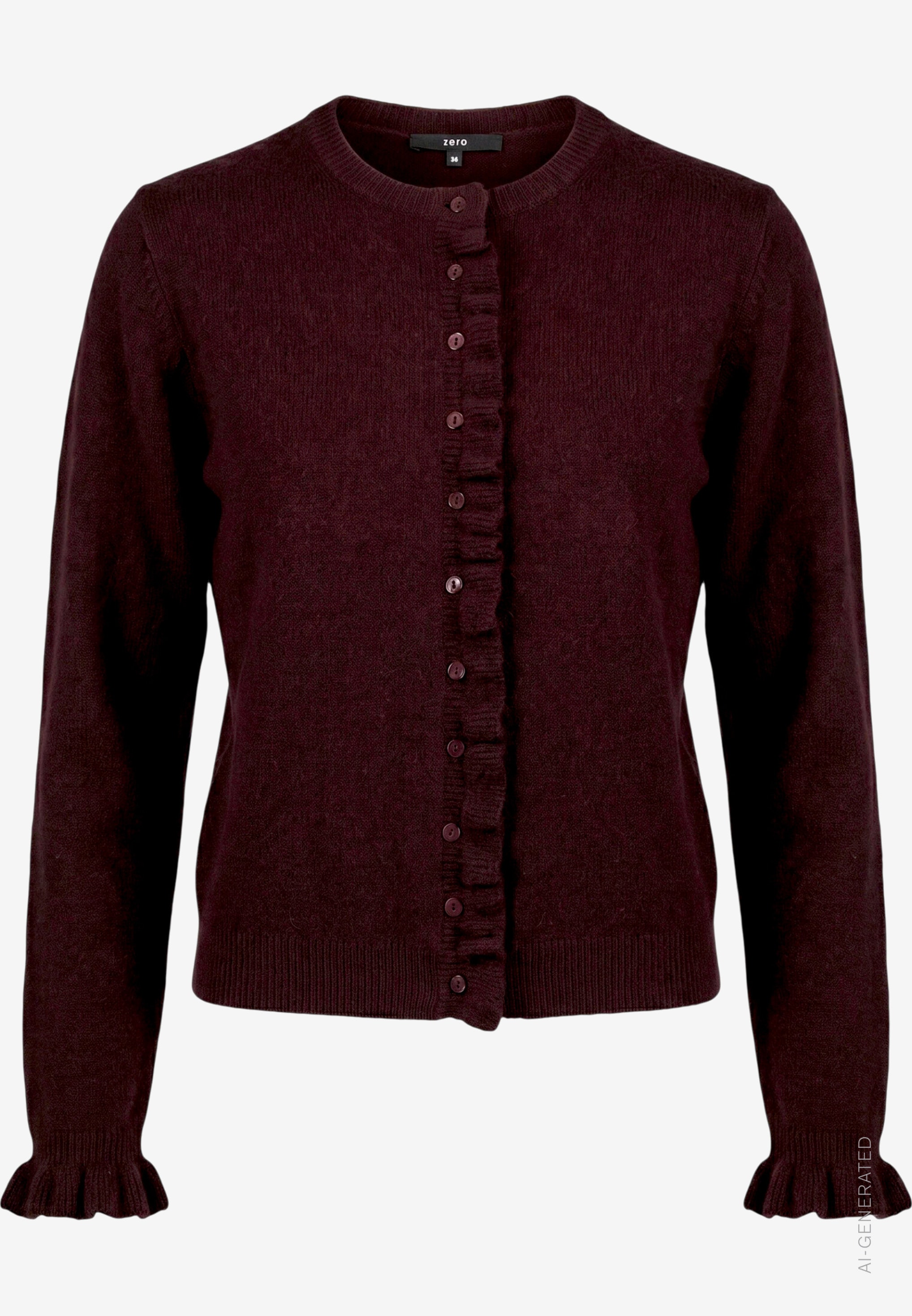 Zero Cardigan Strickjacke mit Rüschen