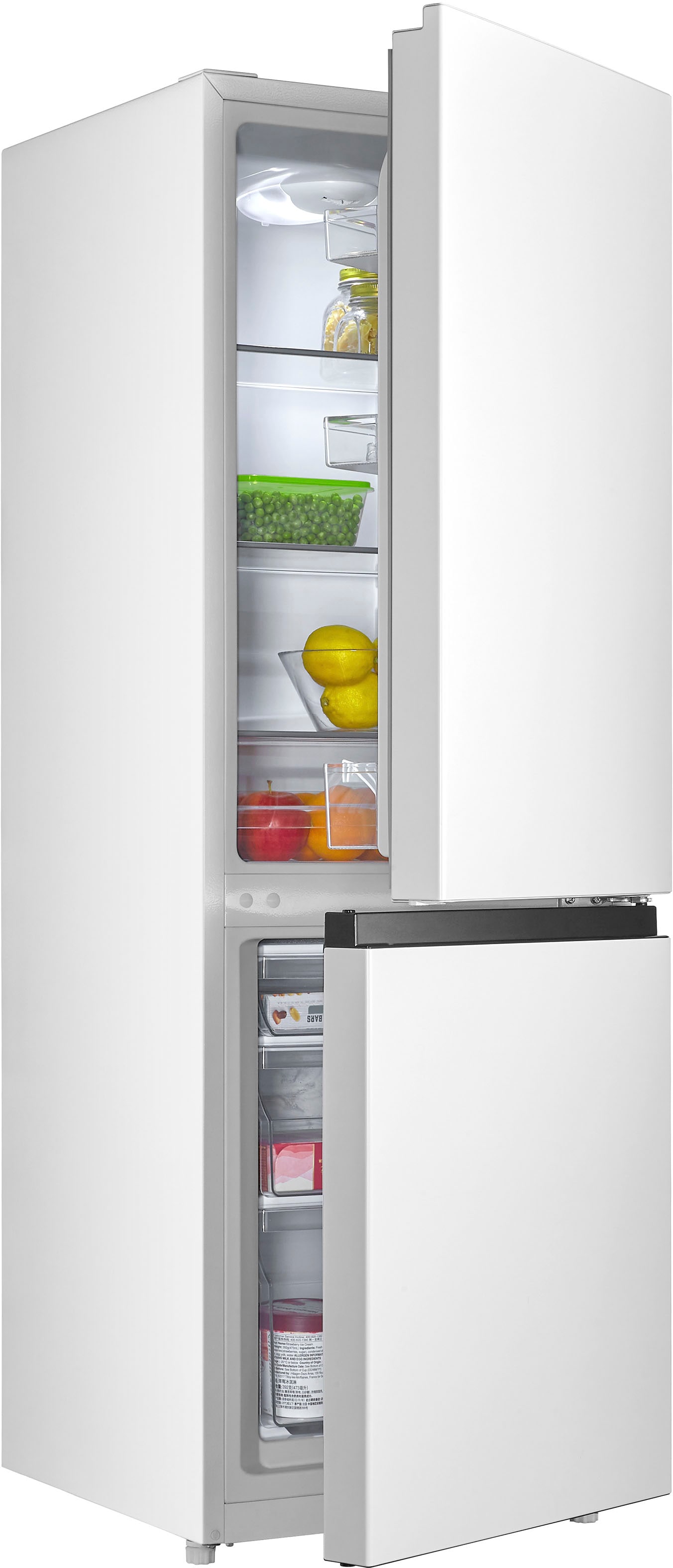 Hanseatic Kühl-/Gefrierkombination "HKGK14349DW" 143 cm hoch 49,5 cm breit günstig online kaufen