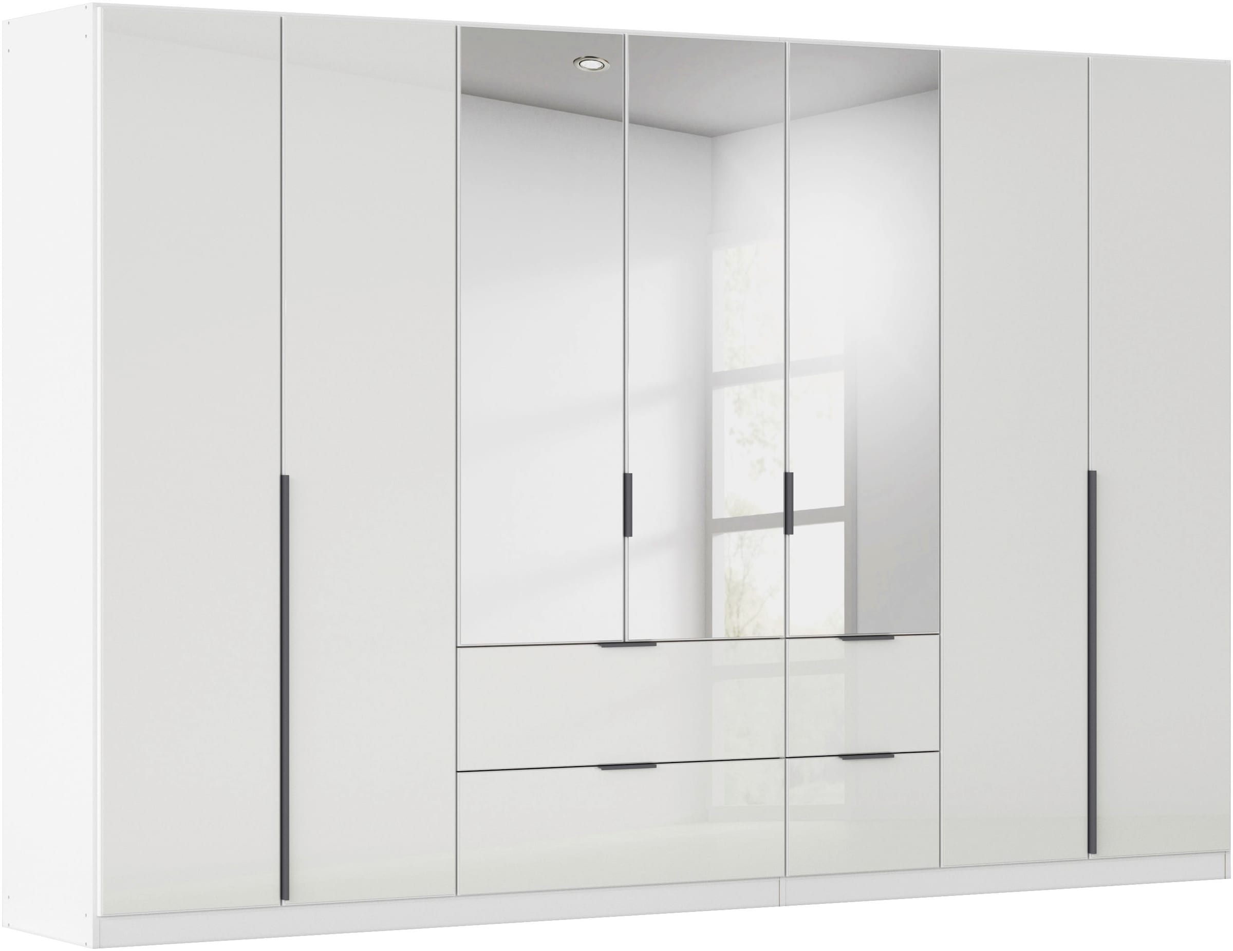 Drehtürenschrank OTTO HOME, B:315cm H:210cm T:54cm, weiß, Holzwerkstoff, Schränke, "Kleiderschrank Kleiderschränke Schrank Garderobe AGORDO mit