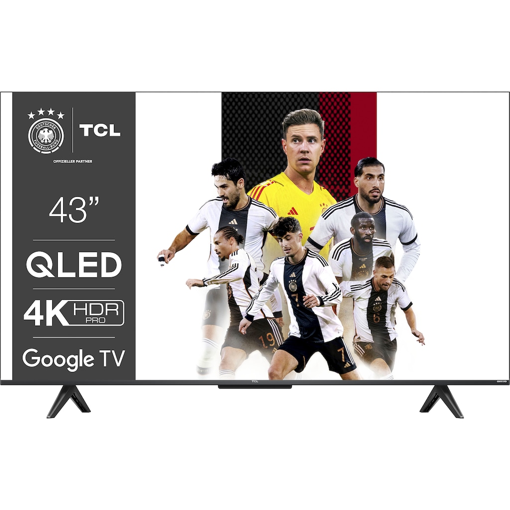 TCL QLED-Fernseher »43C631X2«, 108 cm/43 Zoll, 4K Ultra HD, Smart-TV-Google TV