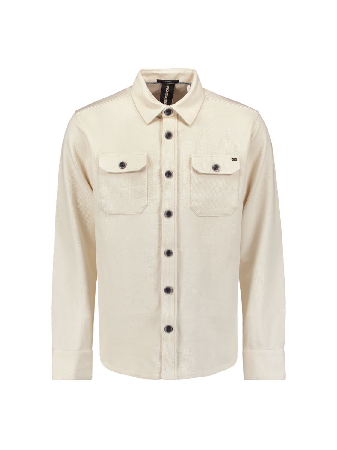 NO EXCESS Langarmhemd »No Excess Sweat Overshirt mit Knopfverschluss«