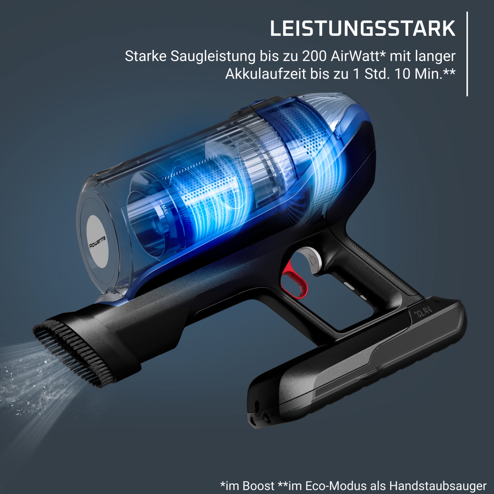 Rowenta Akku-Hand-und Stielstaubsauger »X-Force Flex 14.60 Aqua, leistungsstark, langlebiger Akku, Flex-Gelenk«, bis zu 200 Air Watt, Aqua-Düse, 2-in-1 Wisch- und Saugfunktion, RH99C3