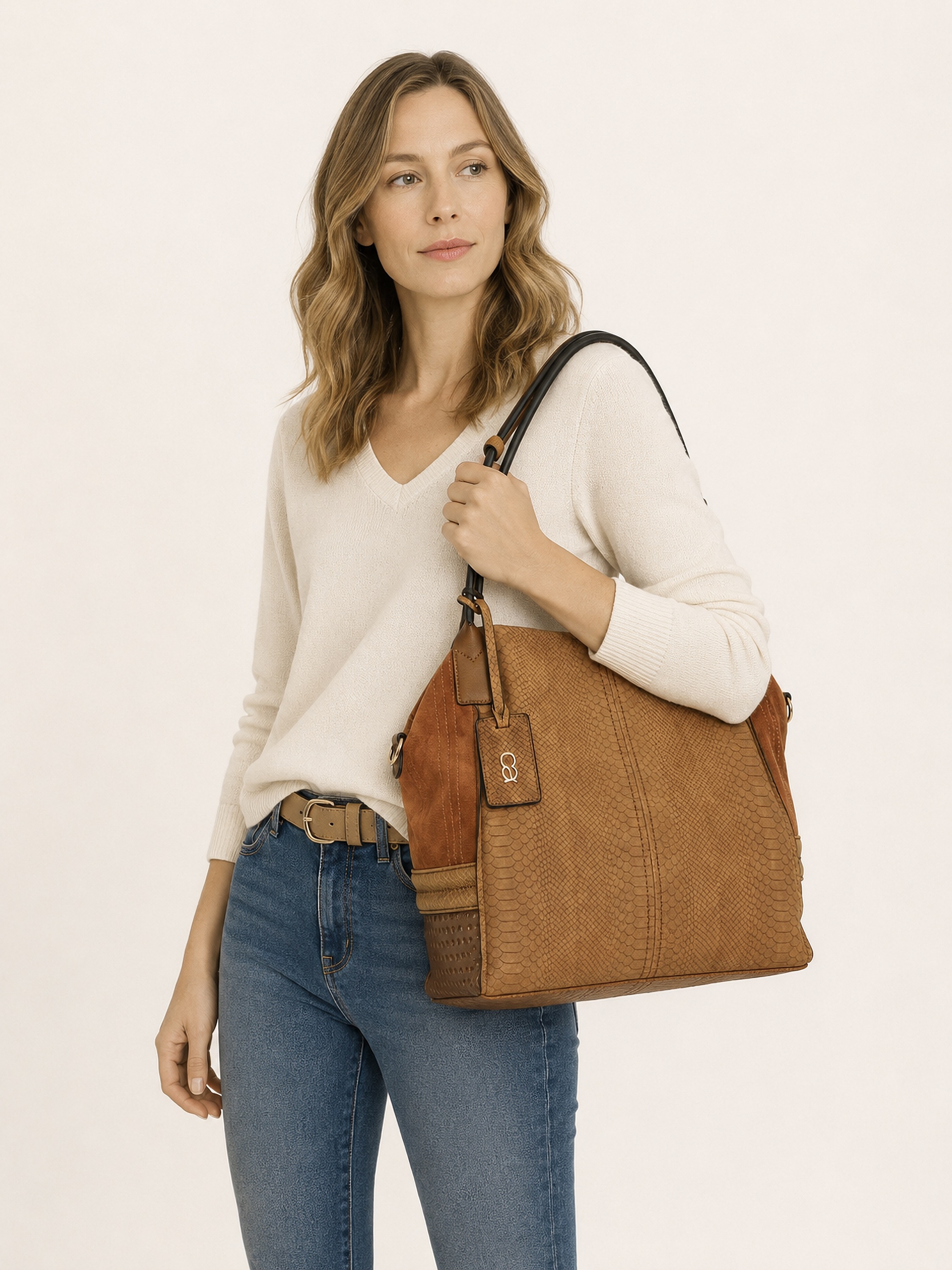 COLLEZIONE ALESSANDRO Schultertasche »Maxim« mit langen Henkeln und zusätzlichem Trageriemen