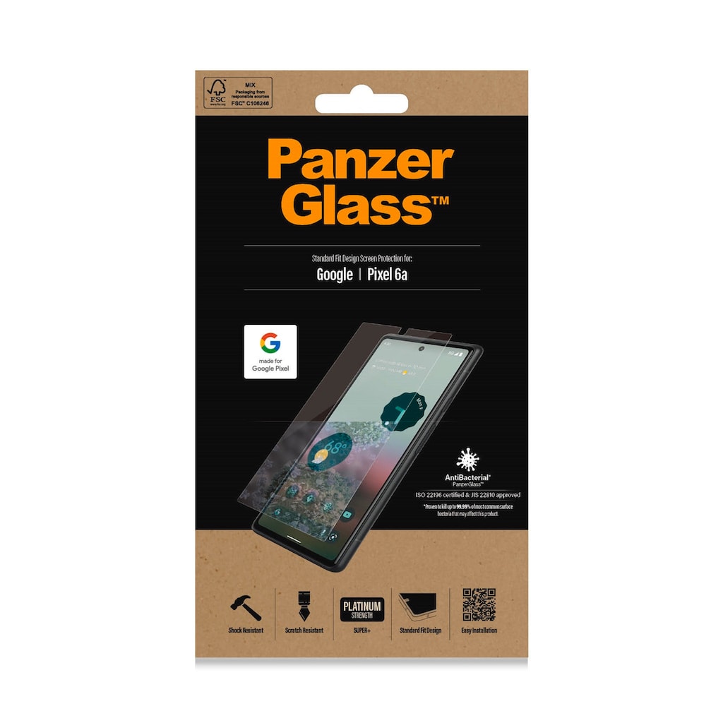PanzerGlass Displayschutzglas »Screen Protector Glass«, für Google Pixel 6a