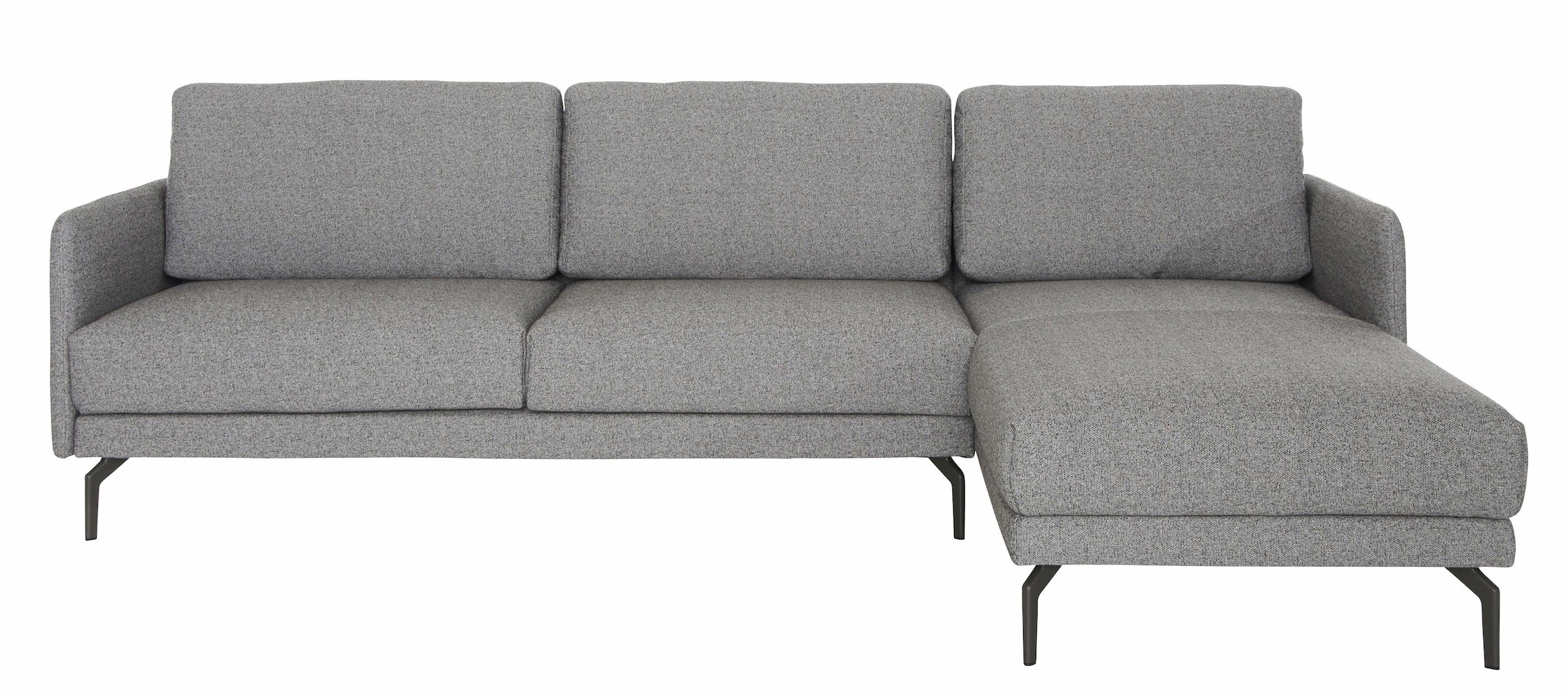 Creation BY ROLF BENZ Ecksofa "CR.450, Designecksofa, Polsterecke, L-Form" Armlehne sehr schmal, Breite 234 cm, Alugussfüße in umbragrau