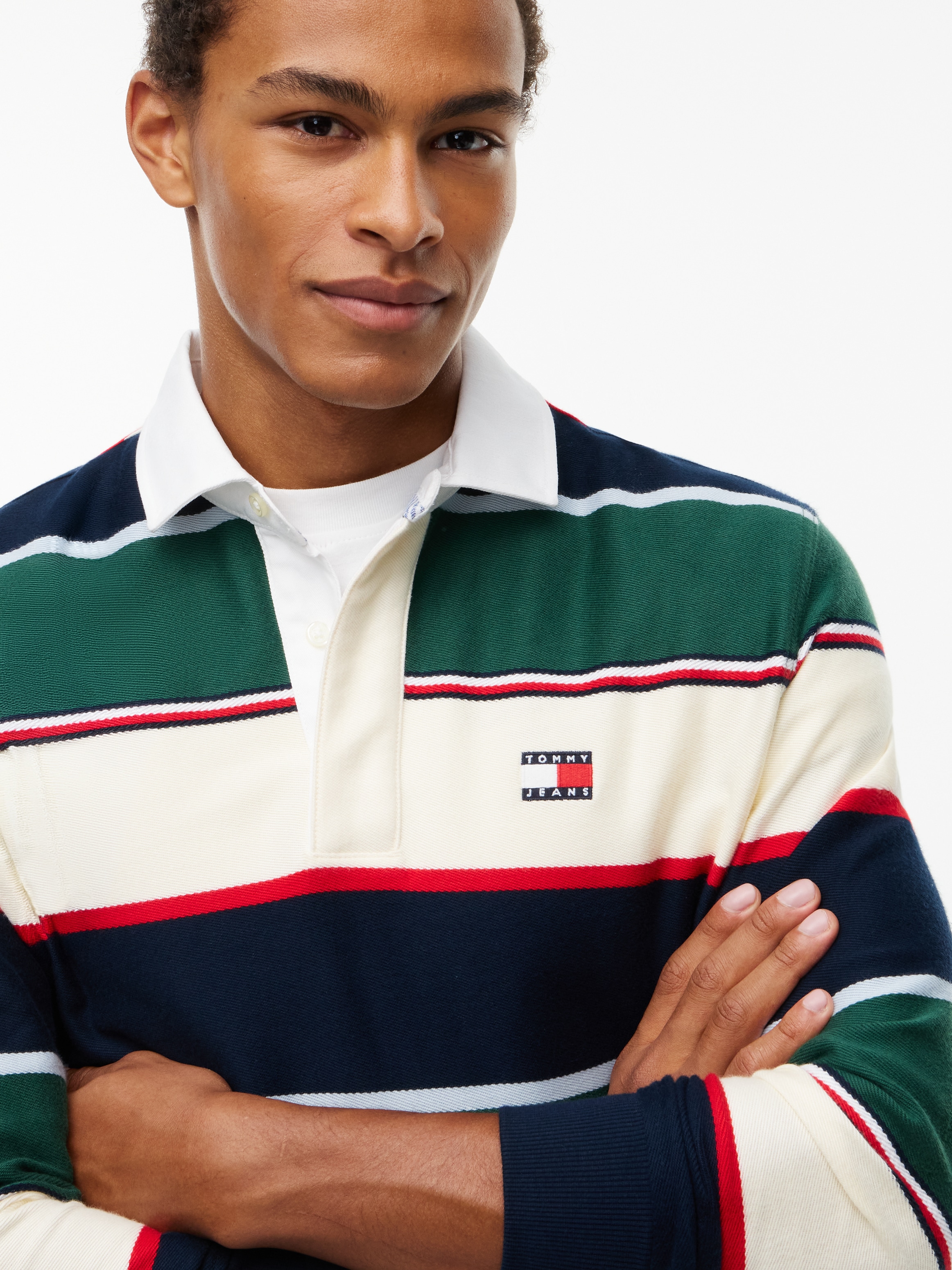 Tommy Jeans Rugbyshirt »TJM RELAXED VARSITY STRIPE RUGBY«