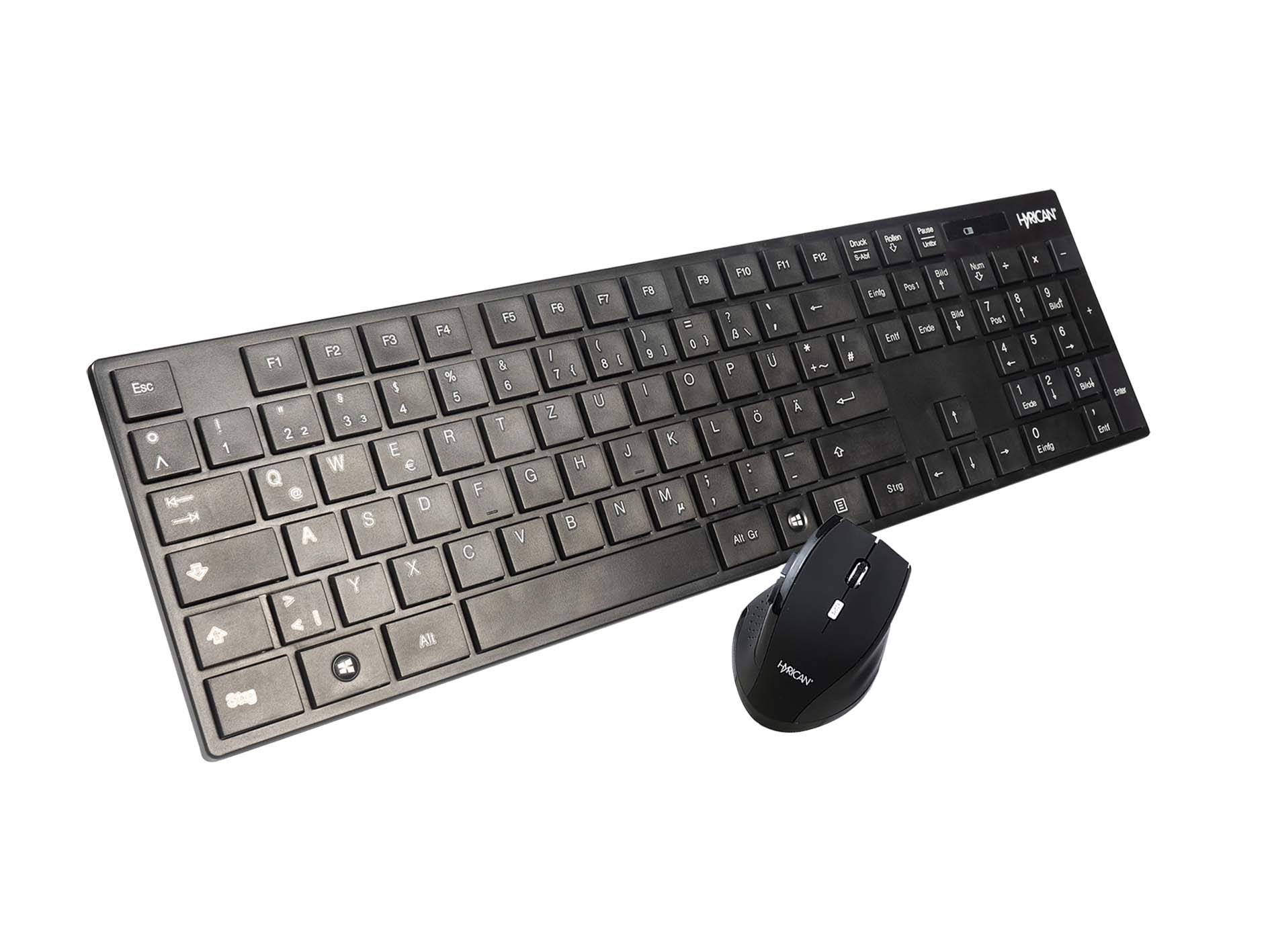 Hyrican Eingabegeräte-Set »Hyrican ST-SKB698W+131/CAM DW1/ST-GH577 Home-Office-Set«, (Office-Set best. aus Tastatur&Maus(kabellos),Webcam&Headset(kabelgeb.)