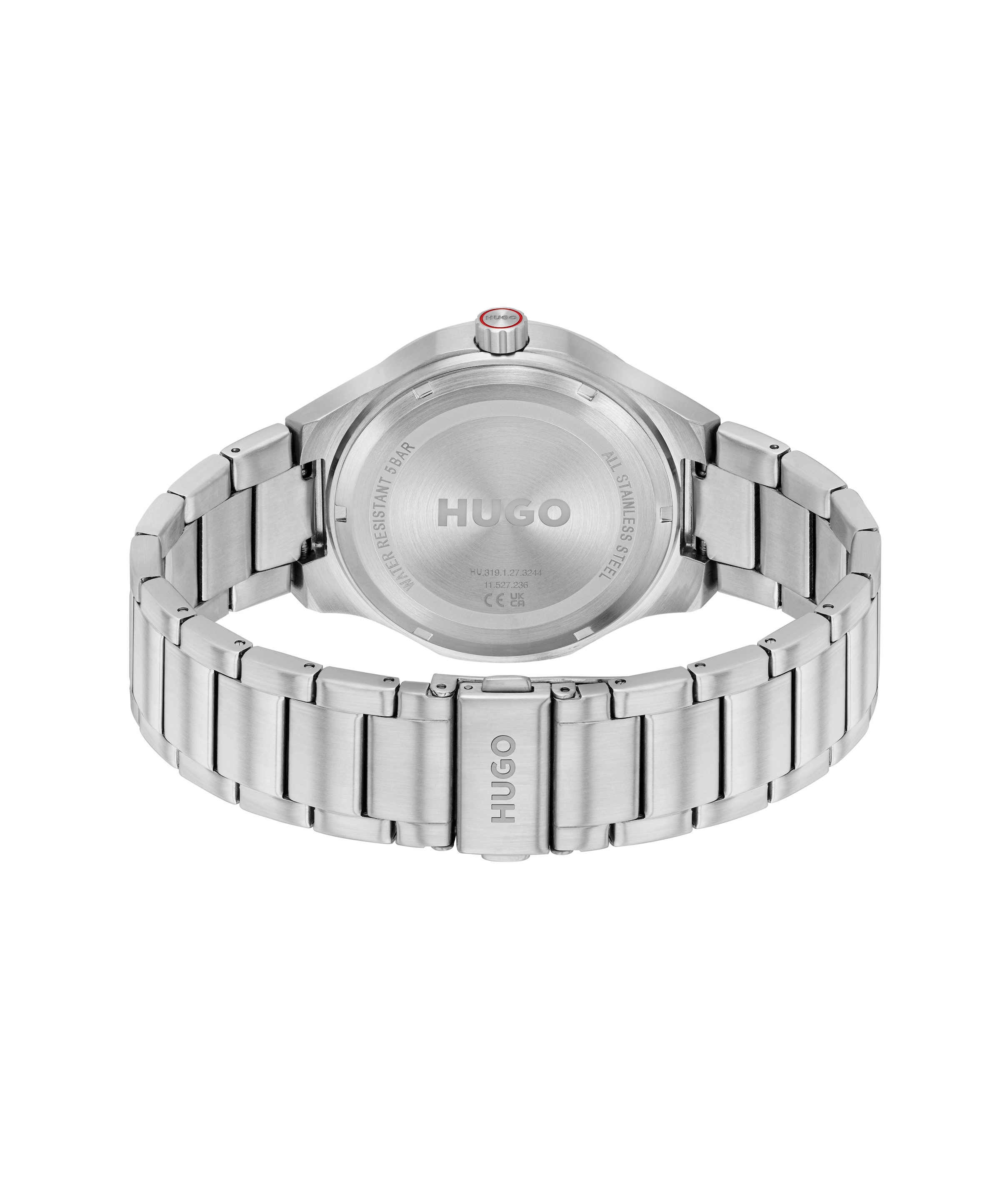 HUGO Quarzuhr »#LIT« Armbanduhr, Herrenuhr, Edelstahlarmband, analog