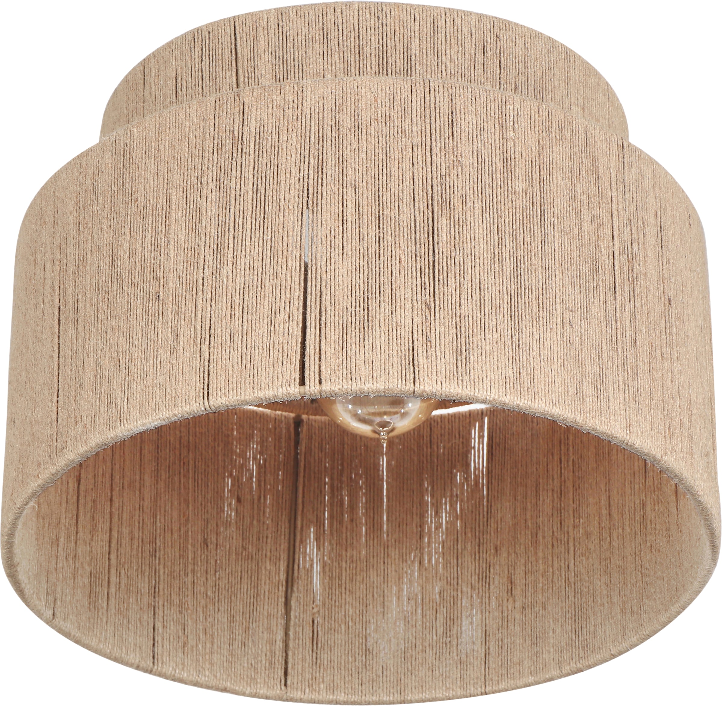 TRIO Leuchten Deckenleuchte »SMILLA, runde Deckenlampe mit Jute Lampenschirm Ø 30cm Höhe 23cm« E27 1 Stk. warmweiß - kaltweiß exkl 1x E27 max 10W, Deckenlampe Küche Schlafzimmer Wohnzimmer
