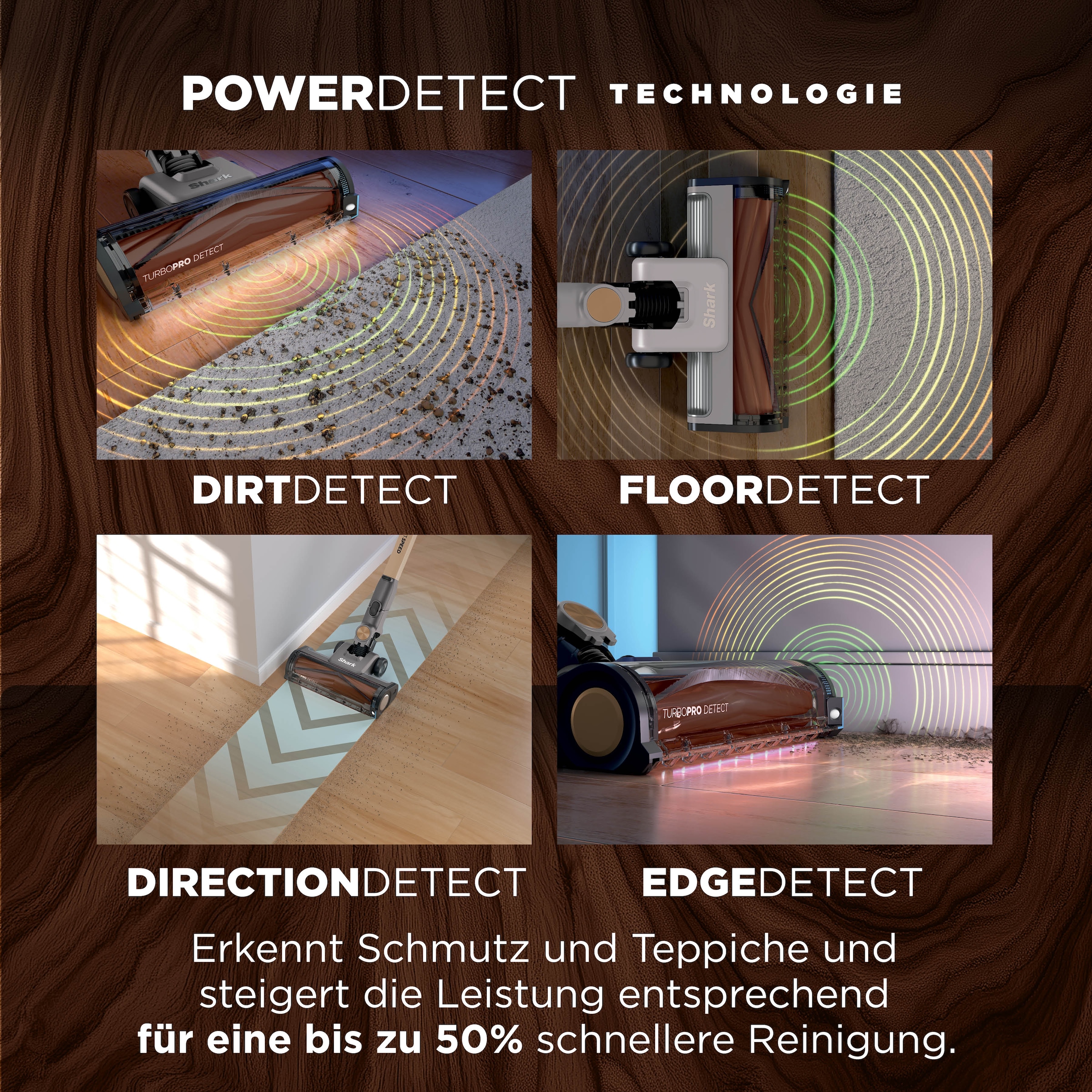 Shark Staubsauger-Akku »Shark PowerDetect Speed Luxe Collection Clean & Empty« 3.750 mAh 18,0 4 POWERDETECT-TECHNOLOGIEN, Selbstentleerende Ladestation: