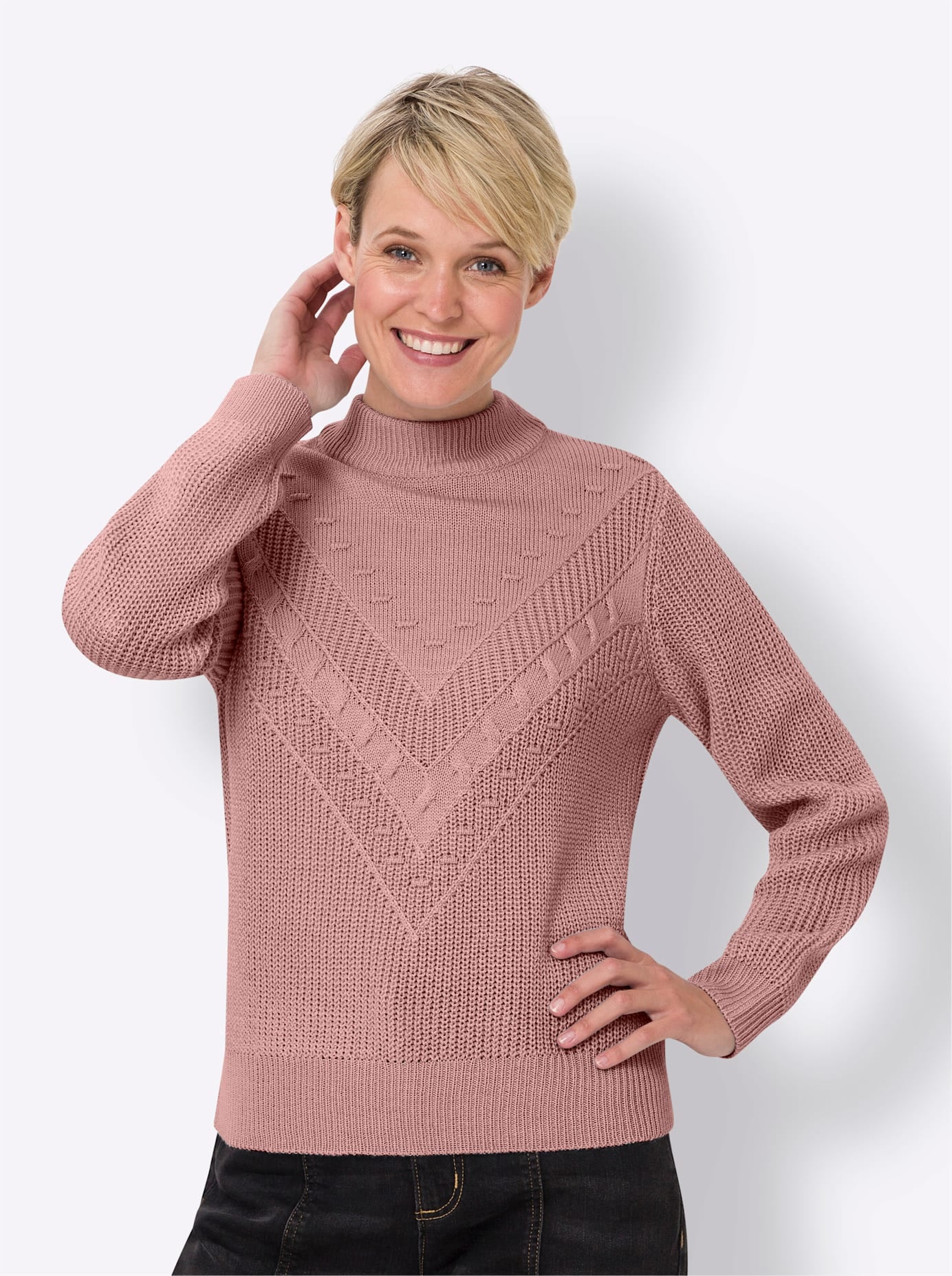 Classic Basics Stehkragenpullover "Langarm-Pullover"