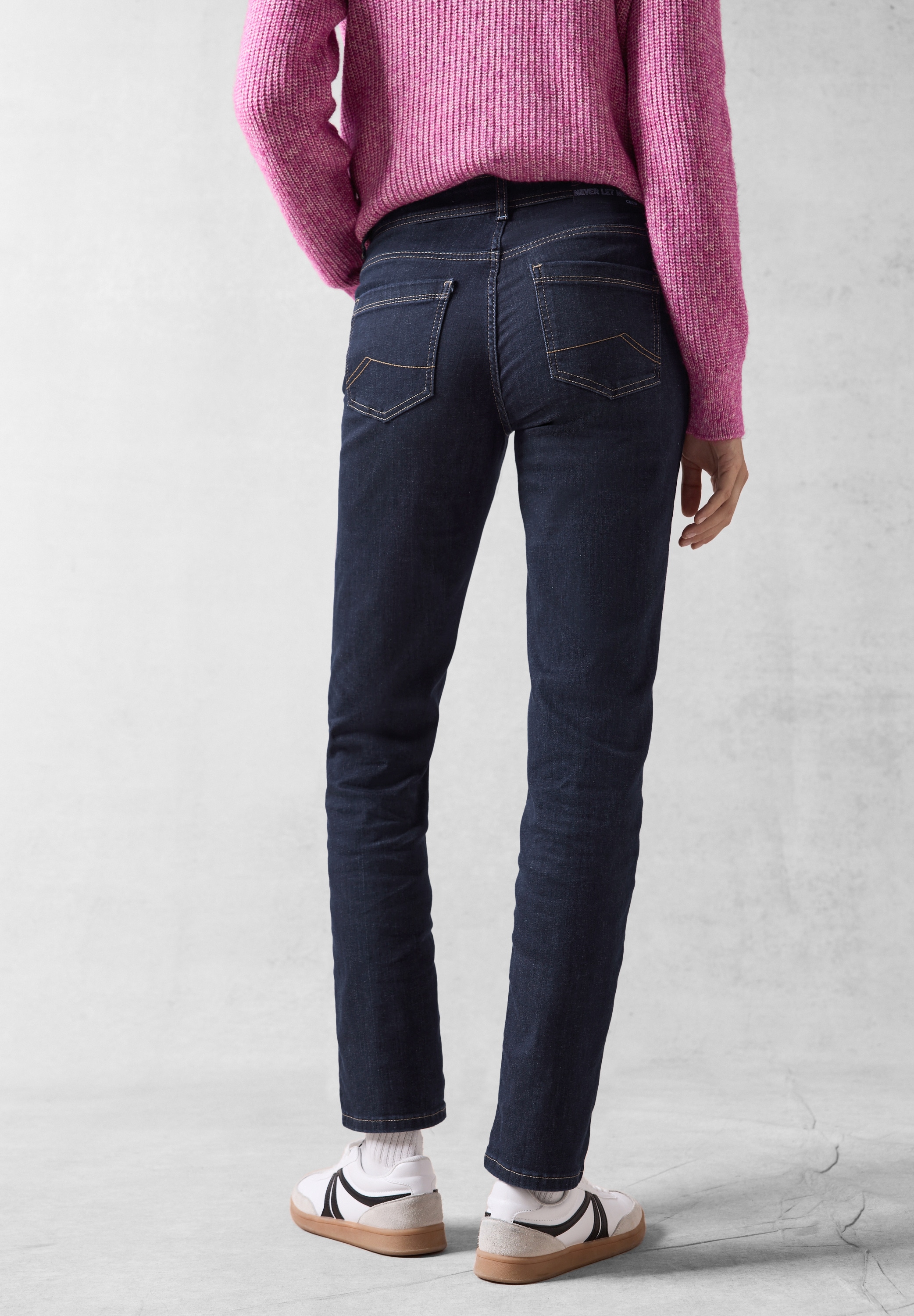 Cecil Gerade Jeans, High Waist