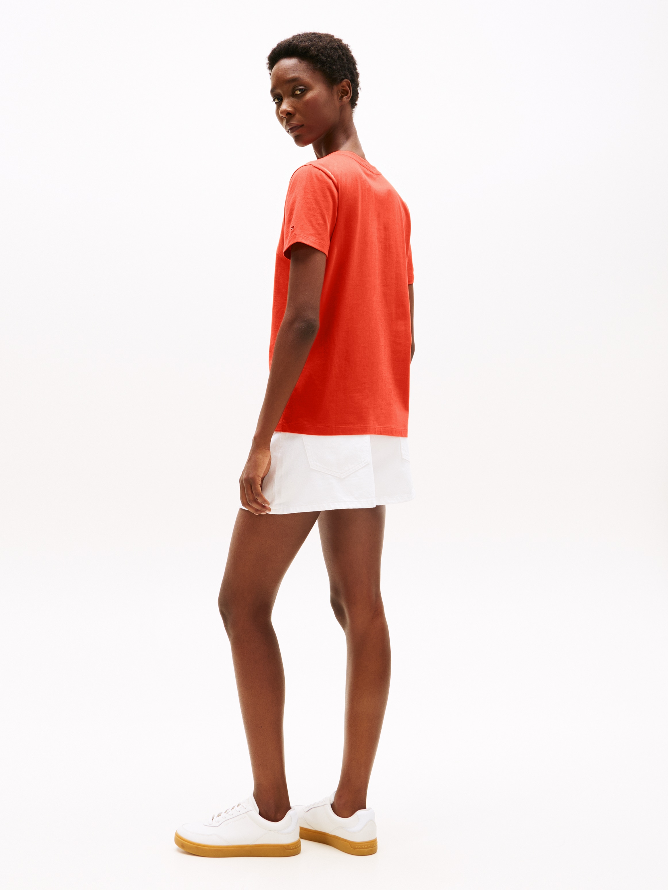 Tommy Hilfiger Kurzarmshirt »SCRIPT REG C-NK SS T-SHIRT«, mit Tommy Hilfiger Script Logo-Schriftzug