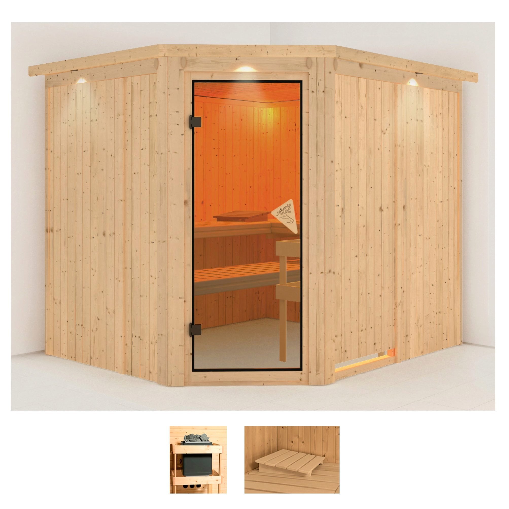 Karibu Sauna "Marit" Set, ohne Ofen