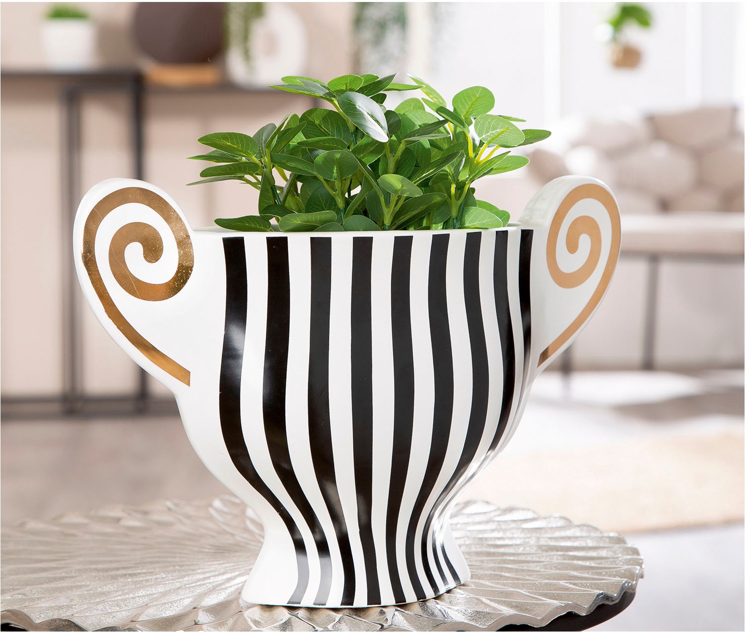 GILDE Tischvase "Vase Anphora weiß H. 22,5 cm", (1 St.) günstig online kaufen