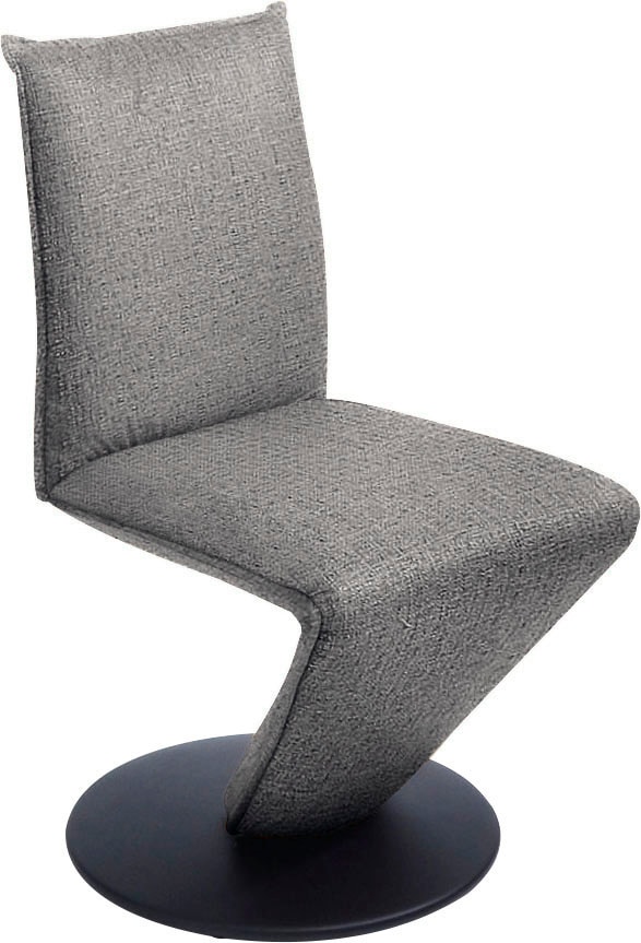 K+W Komfort & Wohnen Esszimmerstuhl "Drive Drehstuhl" () Stuhl mit federnder Sitzschale, Drehteller in Metall schwarz Struktur