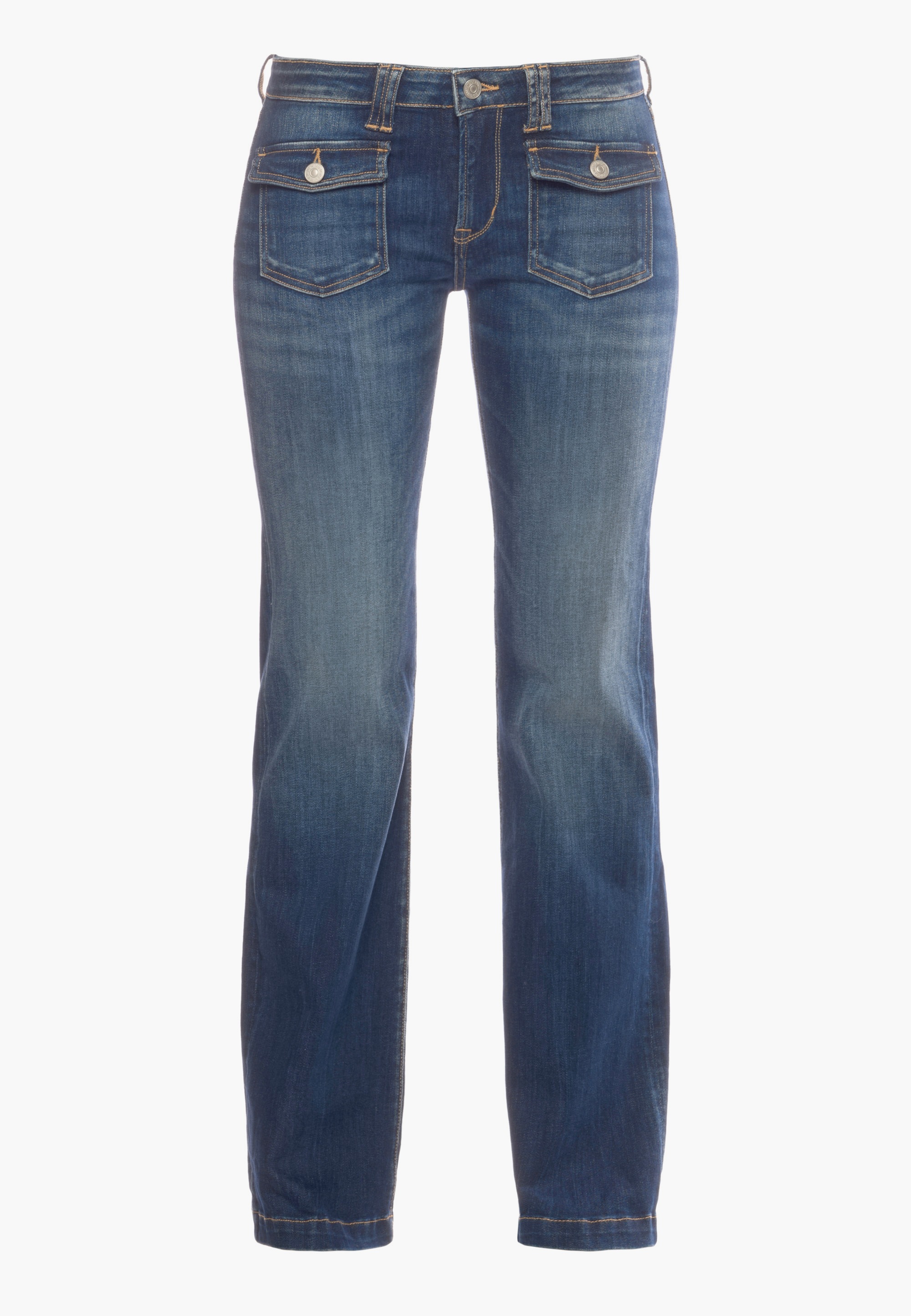 Le Temps Des Cerises Straight-Jeans, mit Knopfleiste in Washed-Optik