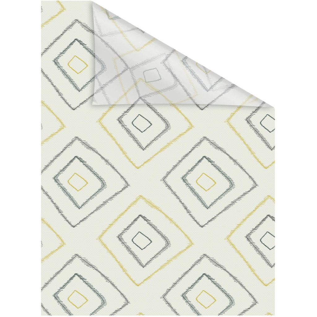 LICHTBLICK ORIGINAL Fensterfolie »Fensterfolie selbstklebend, Sichtschutz, Stripy Boho Rectangle - Beige«, 1 St., blickdicht, glattstatisch haftend