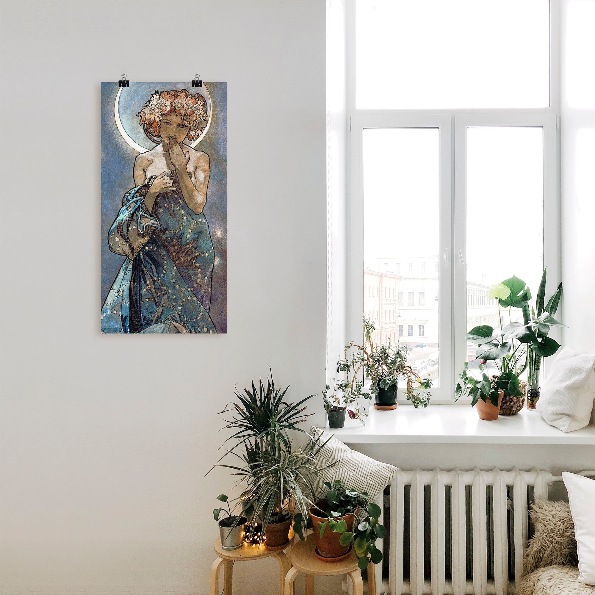 Artland Wandbild »Sterne Der Mond 1902«, Frau, (1 St.), als Alubild, Outdoorbild, Leinwandbild, Poster, Wandaufkleber