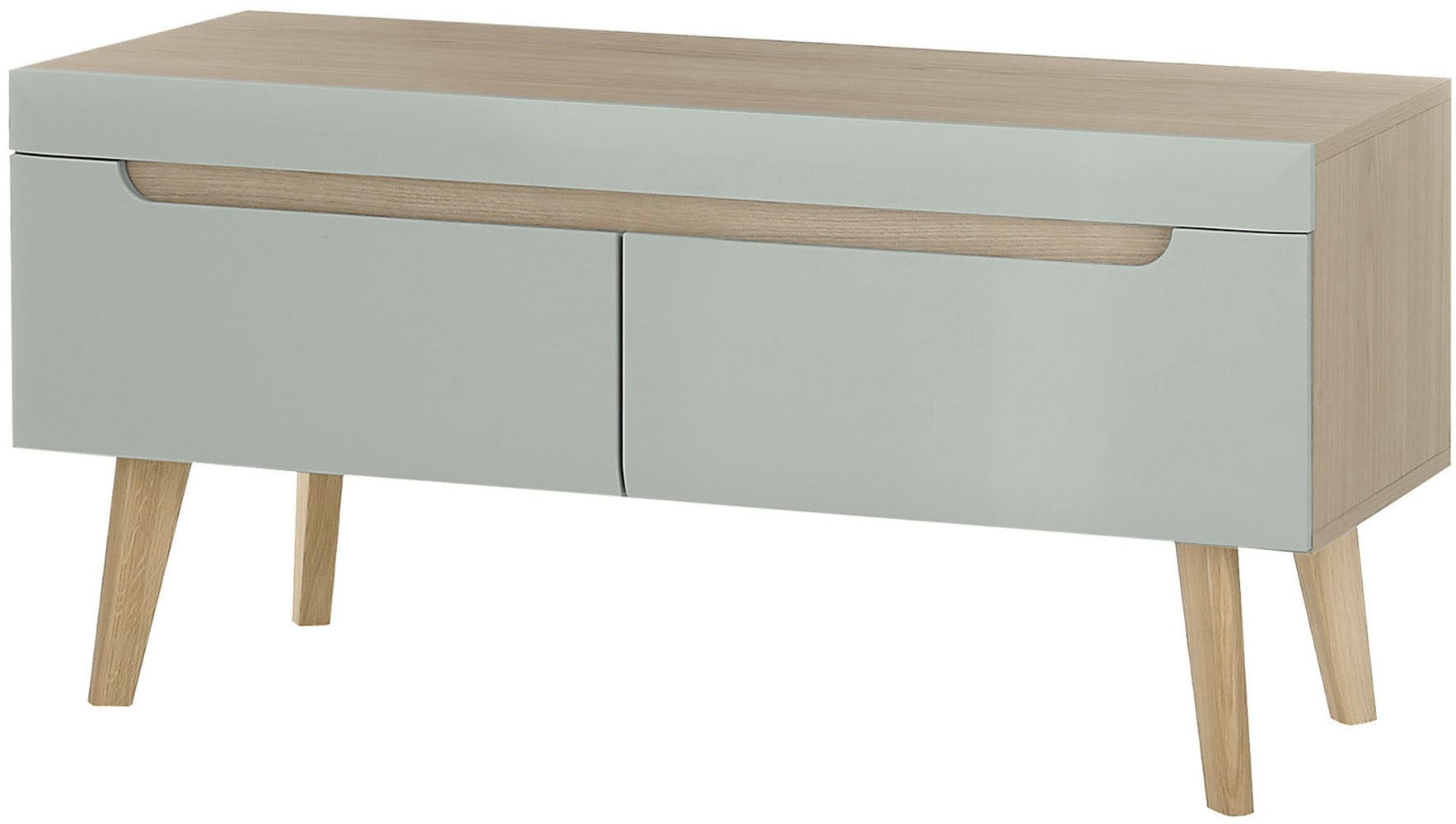 INOSIGN Lowboard »Torge, TV-Unterschrank, TV-Kommode, Fernsehschrank, TV-Board«, (1 St.), abgeschrägte Füße, drei Farben, Scandi Design, 107 cm breit