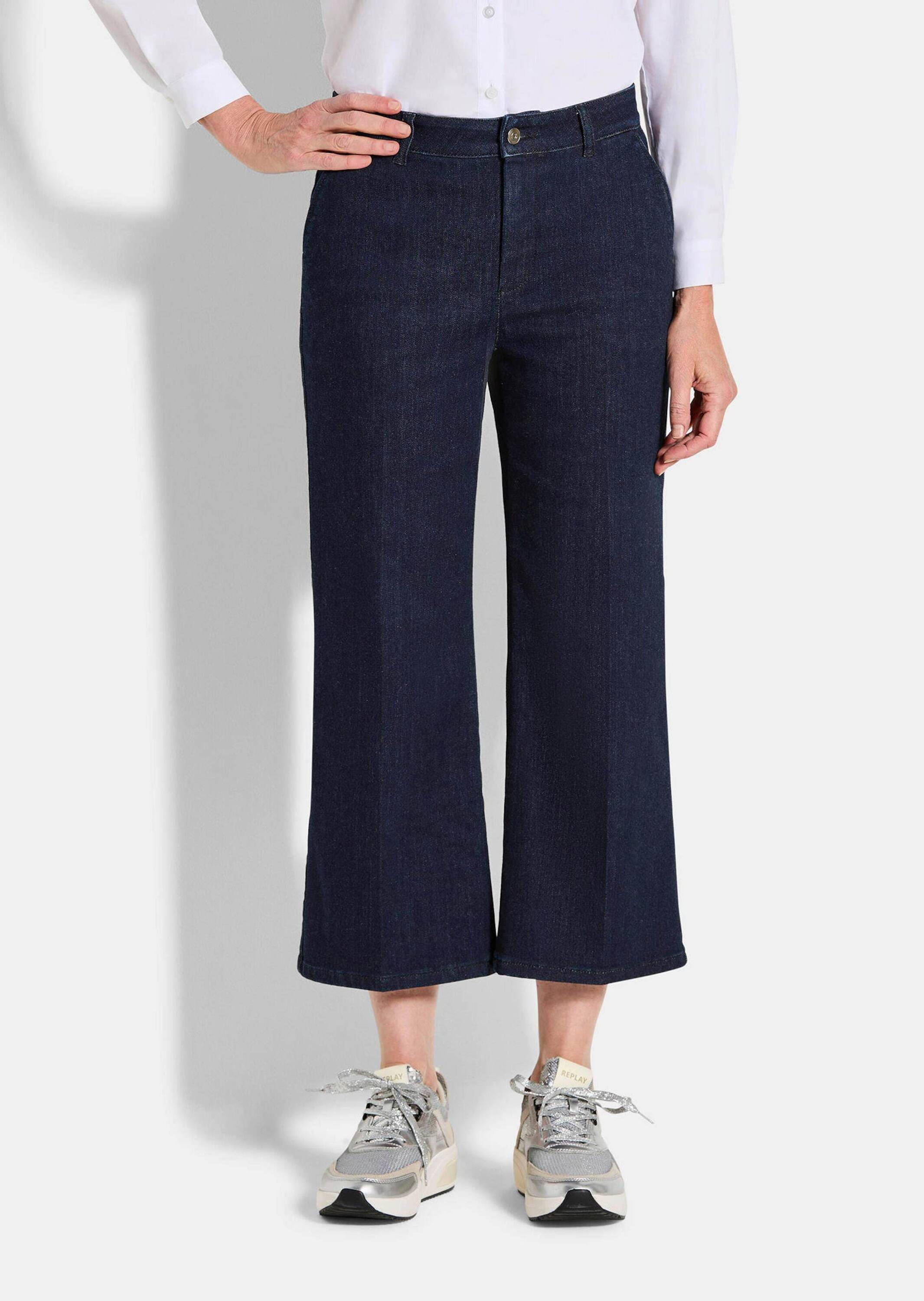 GOLDNER Regular-fit-Jeans »Jeans-Culotte VERA mit Bügelfalten«