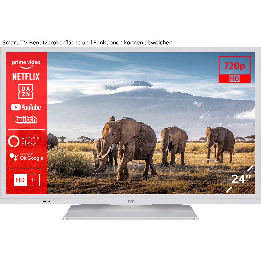 JVC LED-Fernseher »LT-24VH5155W«, 60 cm/24 Zoll, HD ready, Smart-TV