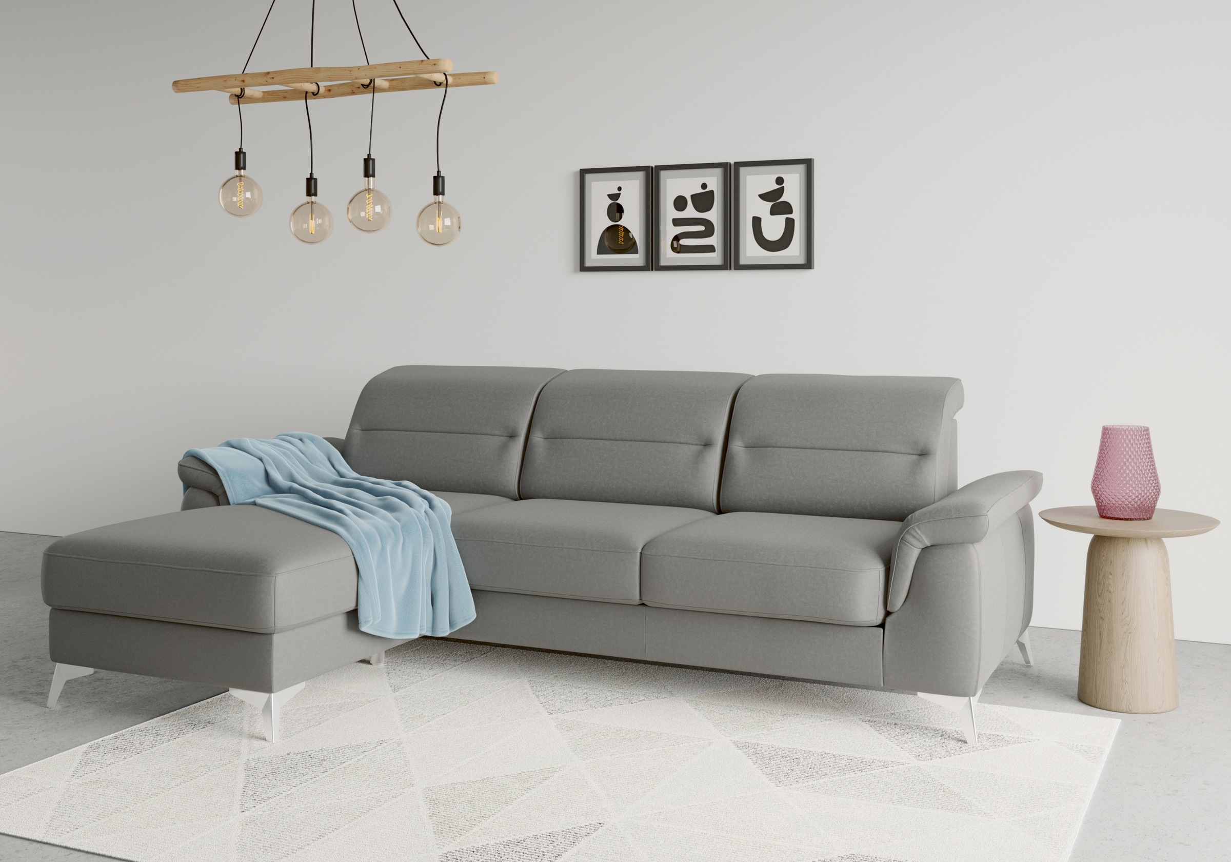 sit&more Ecksofa "Sinatra L-Form" mit Recamiere, optinal mit Kopfteilverste günstig online kaufen