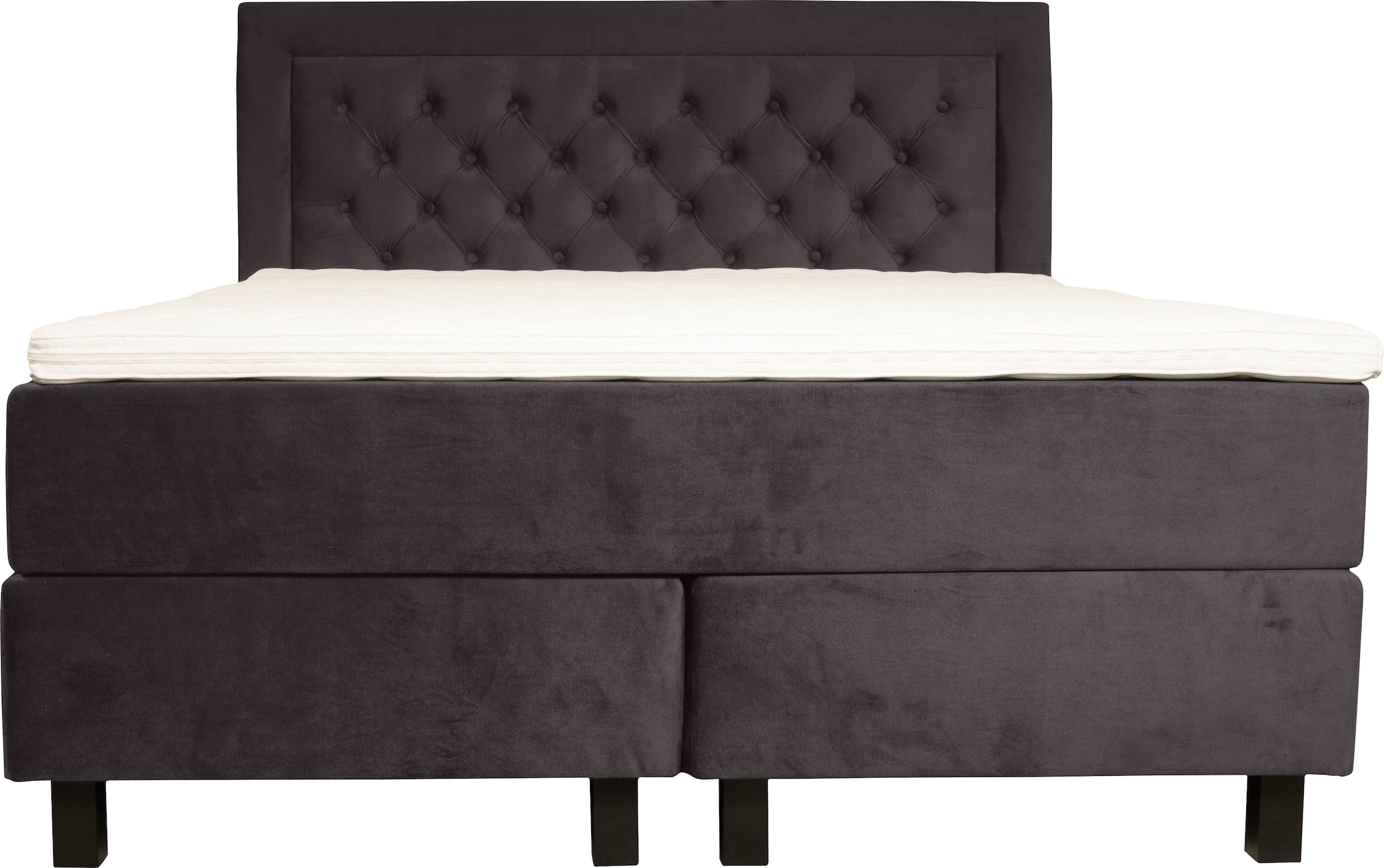 Leonique Boxspringbett »Jeanne«, inkl. Topper mit Taschen-Federkernmatratze