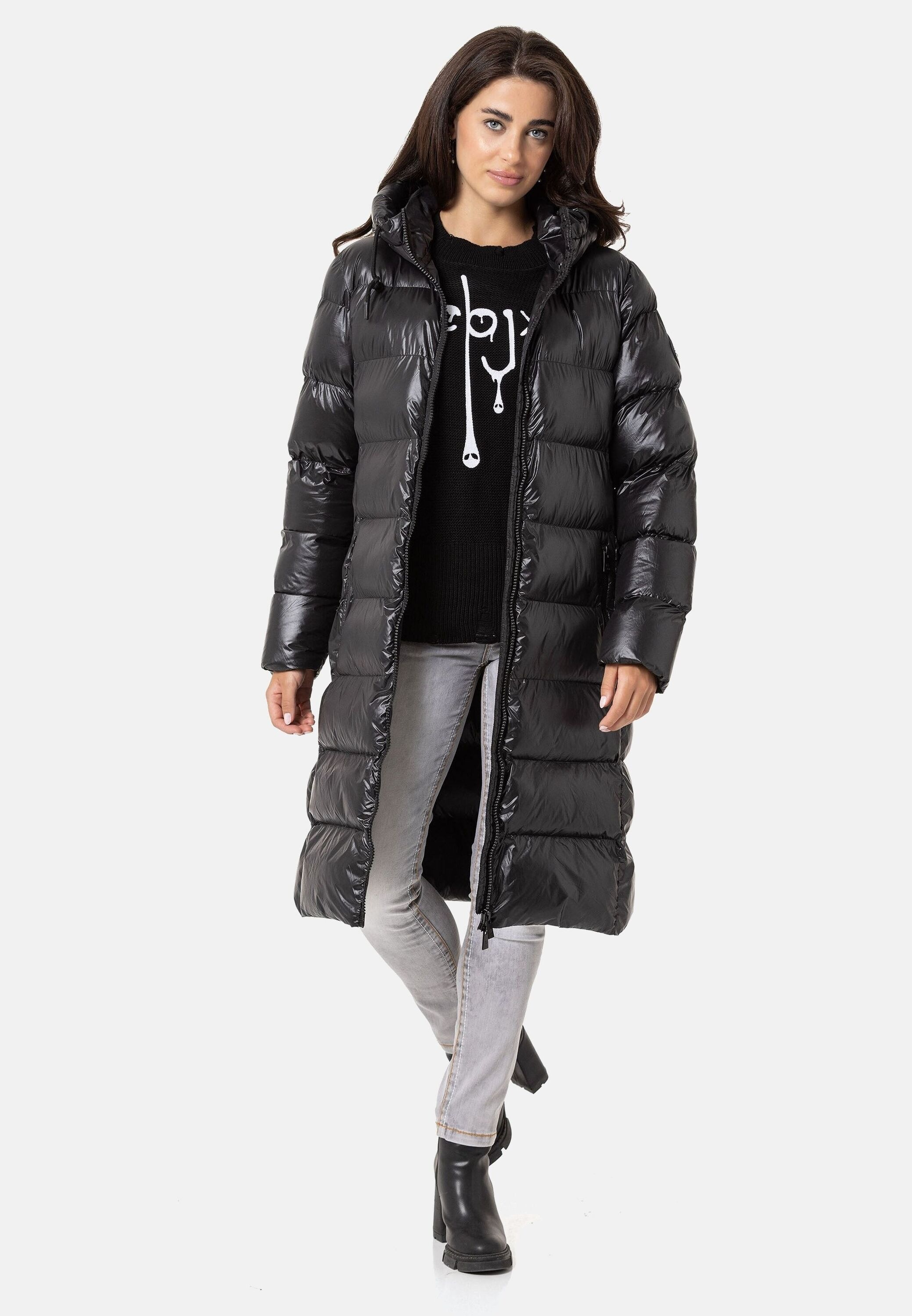 Cipo & Baxx Winterjacke »Jacken«, mit Kapuze, im Eleganten Design, WM137