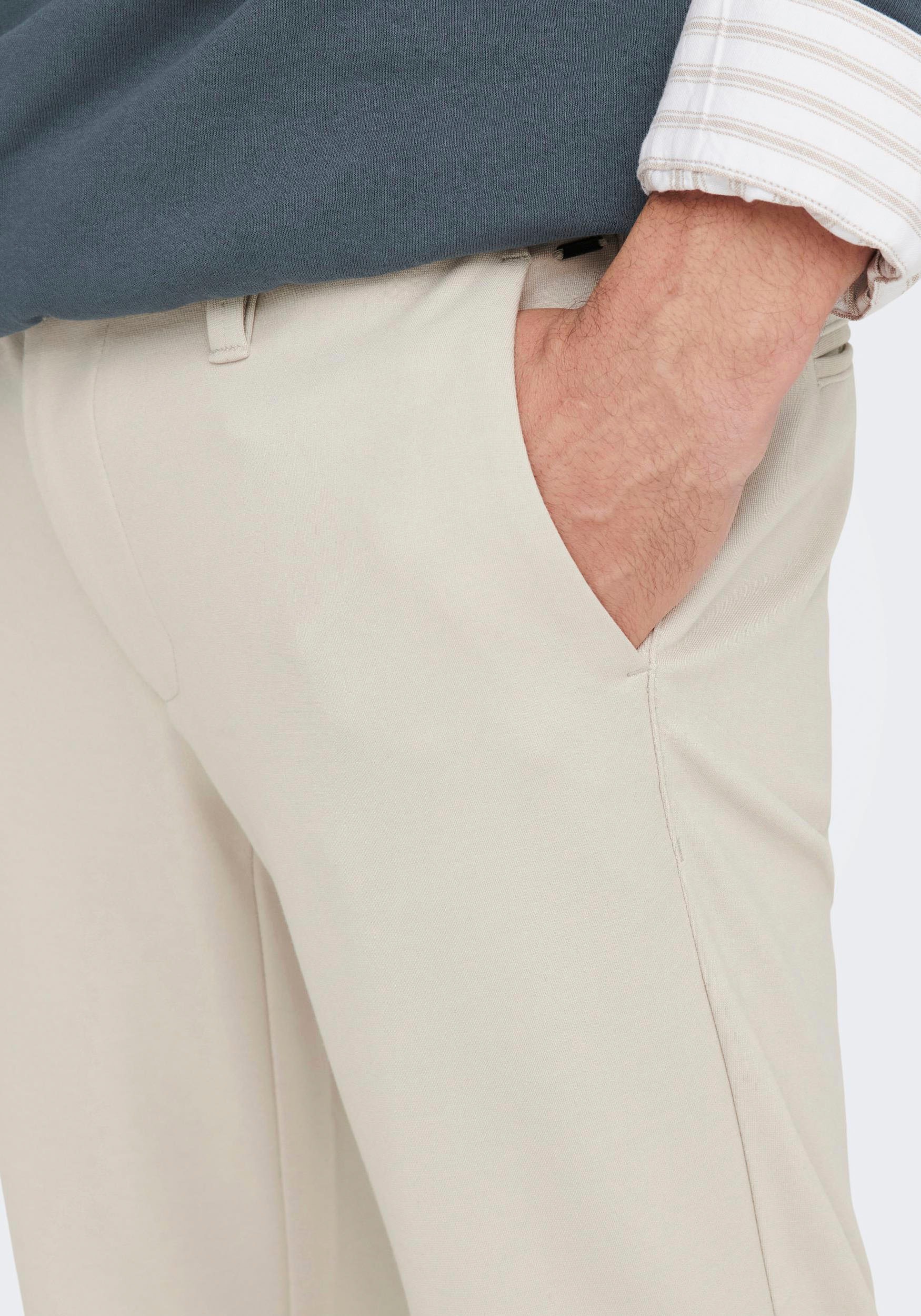 Only & Sons Herren Chino Hose ONSMARK - Slim Fit - Schwarz Grau Blau Grün günstig online kaufen