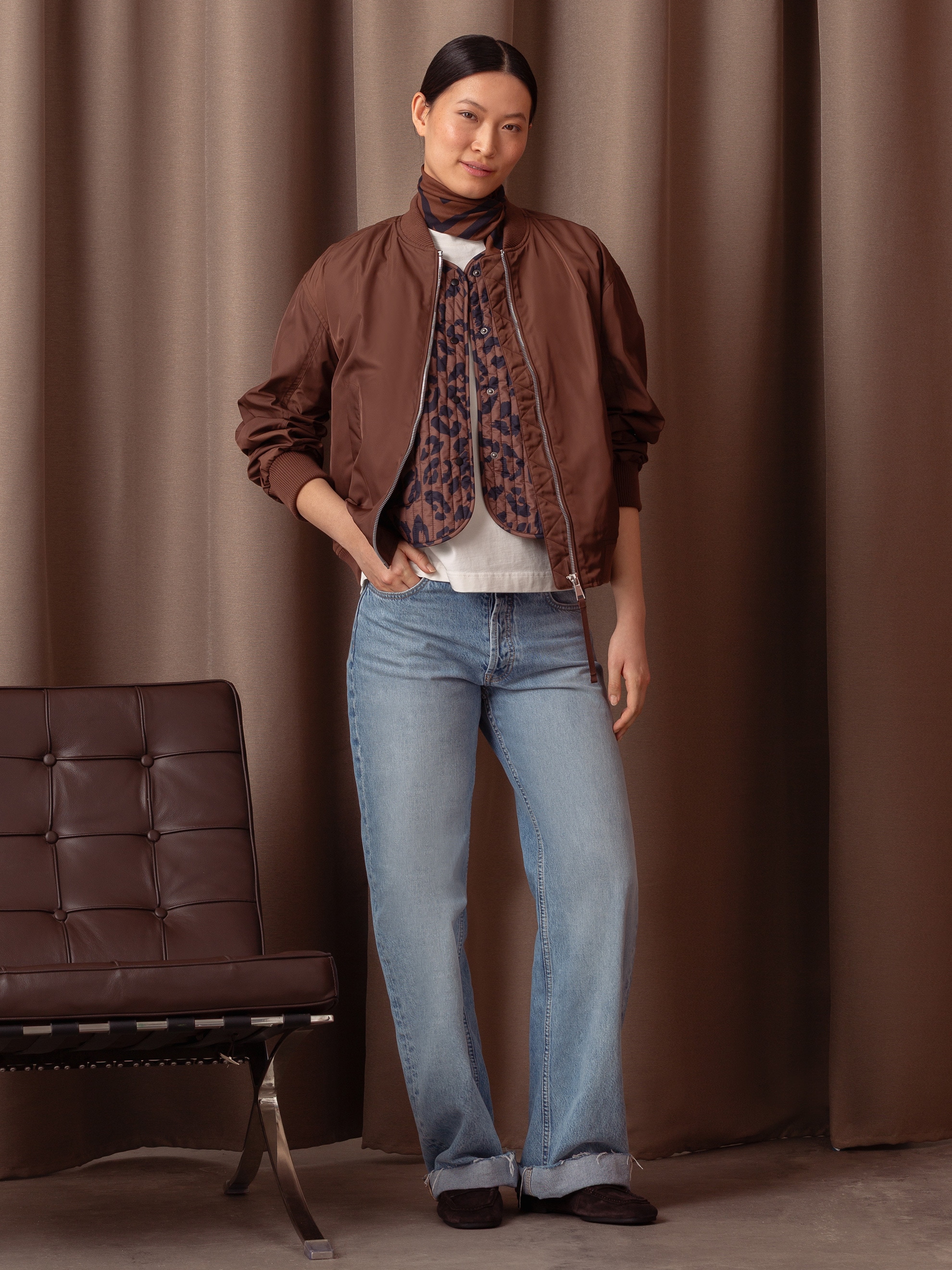 SENSES.THE LABEL Steppweste mit Druckknopfleiste
