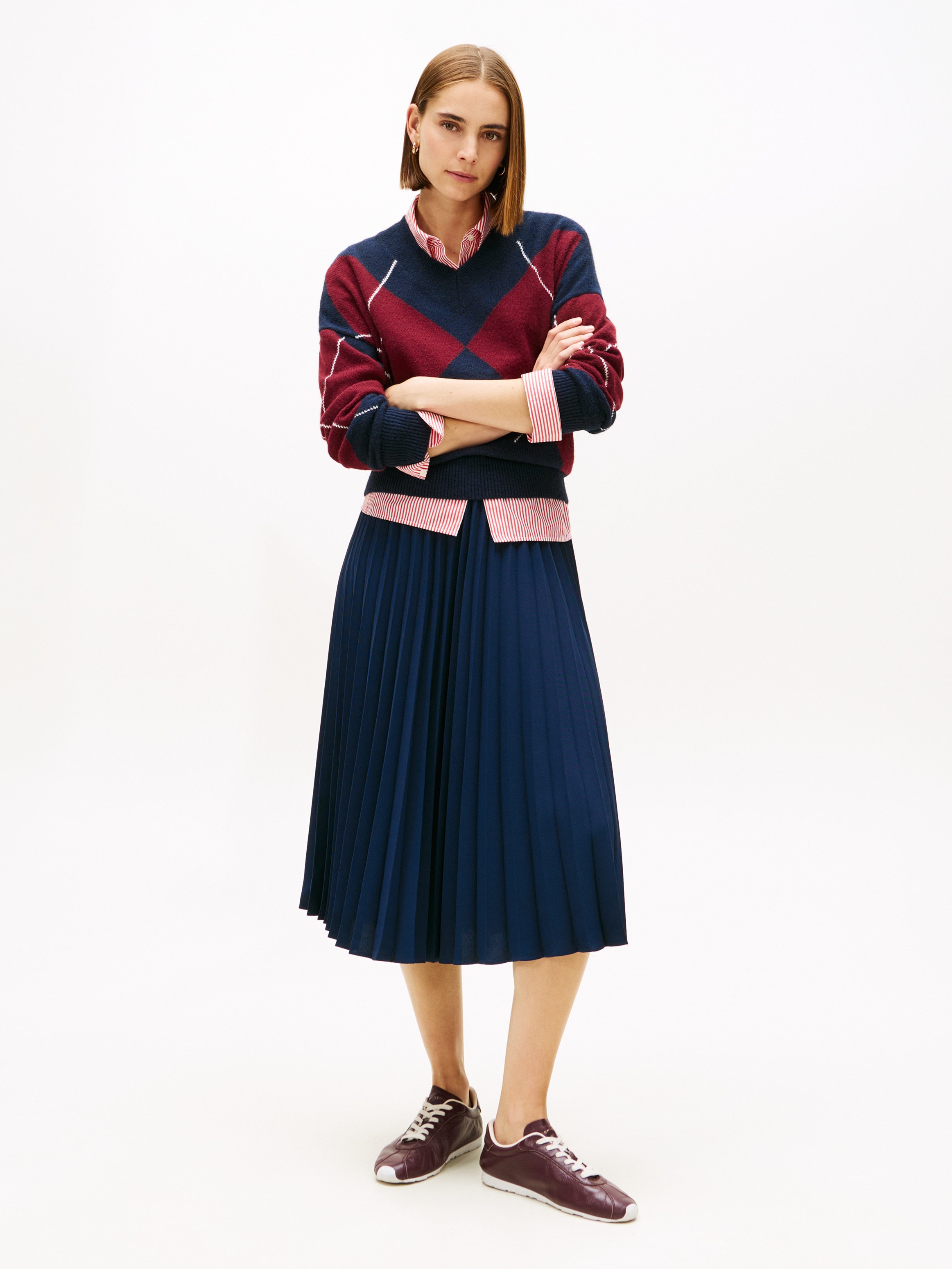 Tommy Hilfiger Plisseerock »FLUID PLEATED PULL ON MIDI SKIRT«