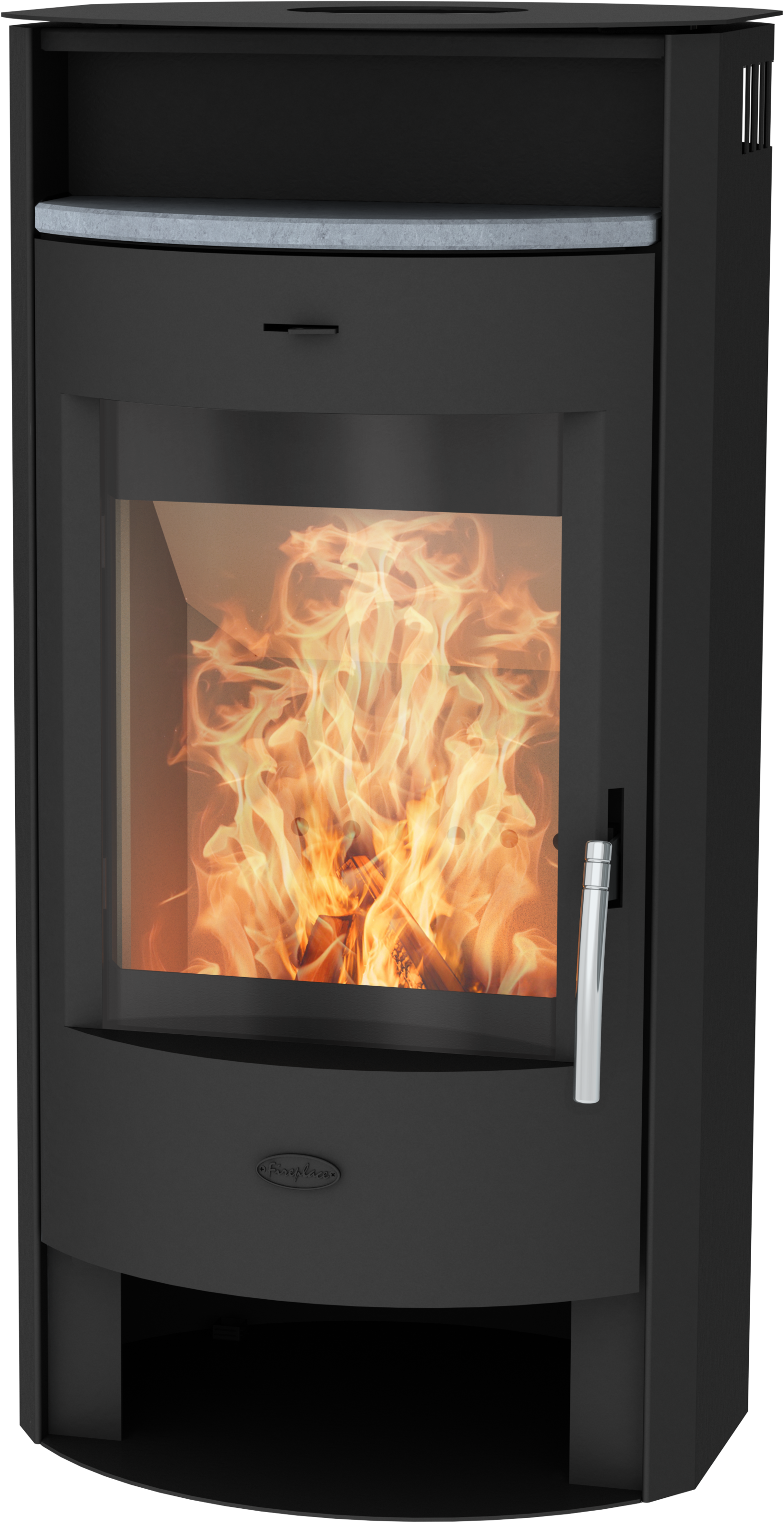 FIREPLACE Kaminofen "MAIA Stahl", schwarz, Kaminöfen, Warmhaltefach