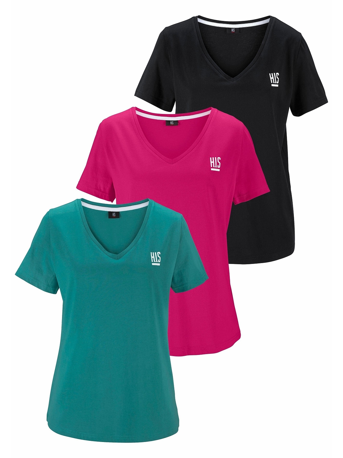 H.I.S T-Shirt »Große Größen«, 3er Pack